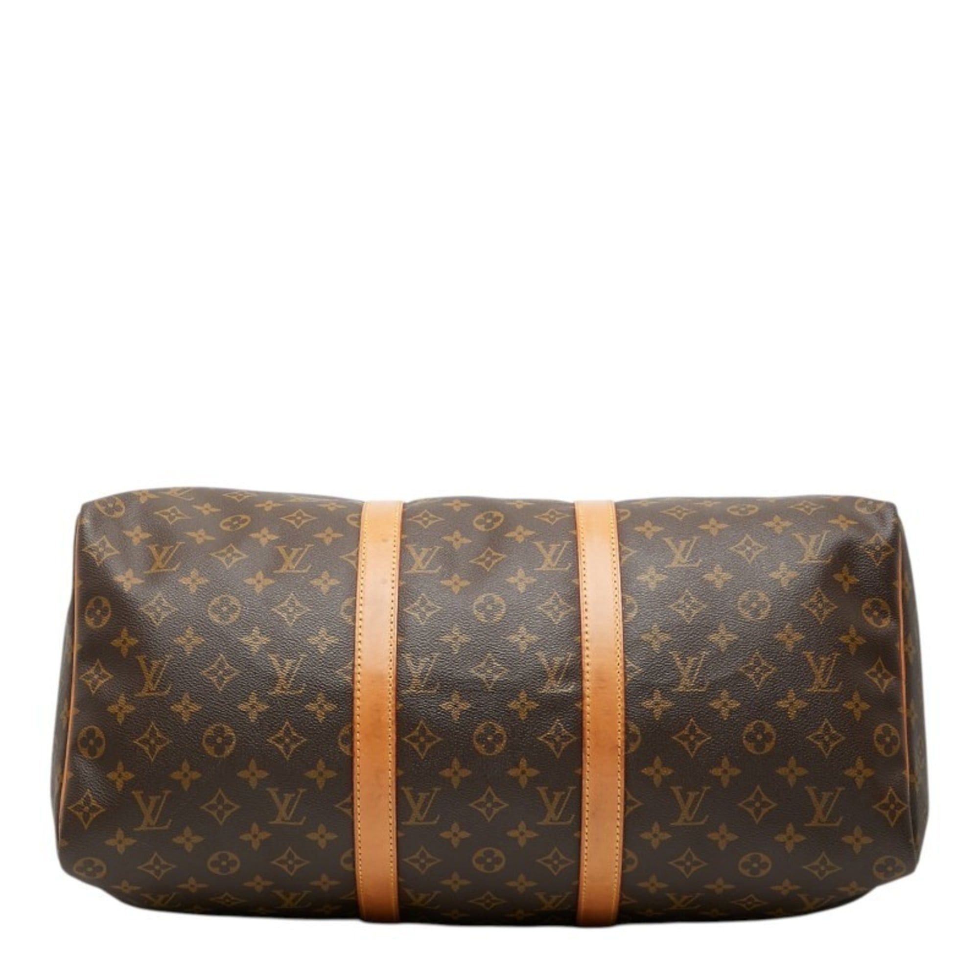 Louis Vuitton Louis Vuitton Monogram Keepall 45 Boston Bag Handbag M41428 Brown Leather Women's LOUIS VUITTON Size ONE SIZE - 3 Thumbnail