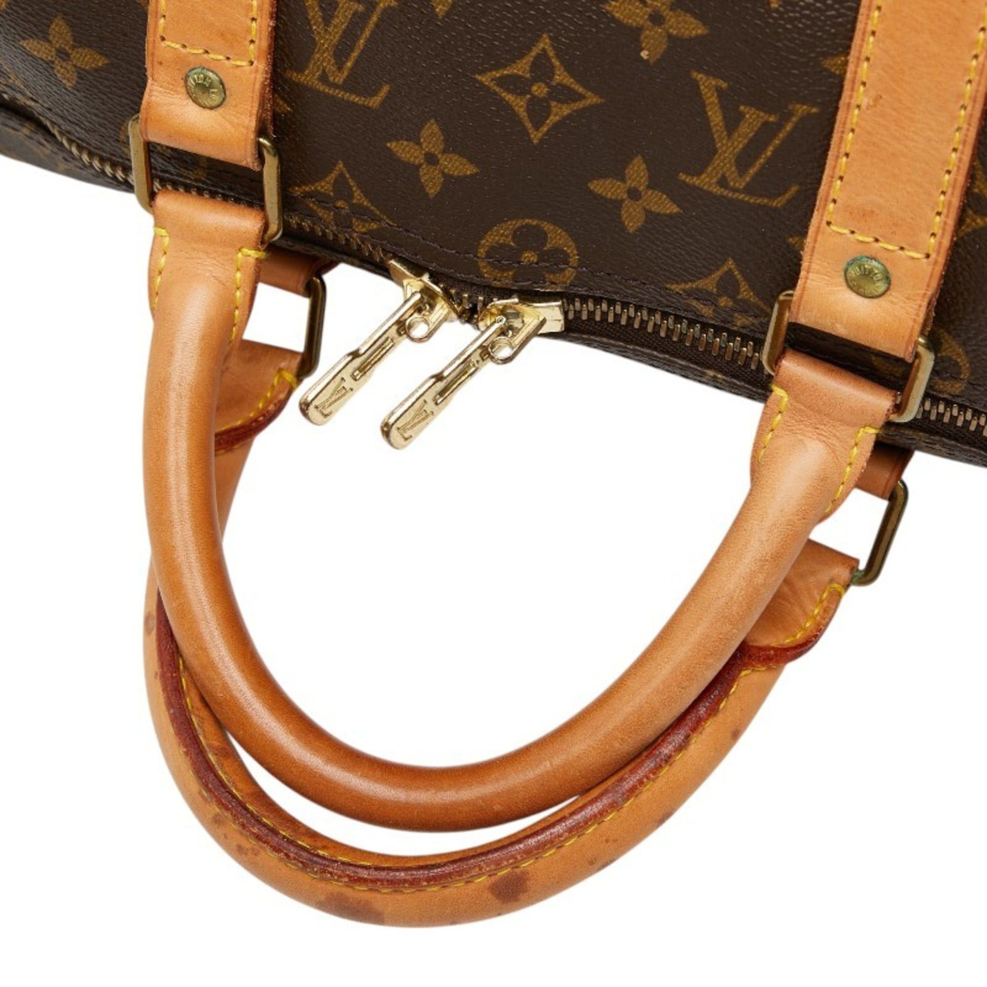Louis Vuitton Louis Vuitton Monogram Keepall 45 Boston Bag Handbag M41428 Brown Leather Women's LOUIS VUITTON Size ONE SIZE - 8 Thumbnail