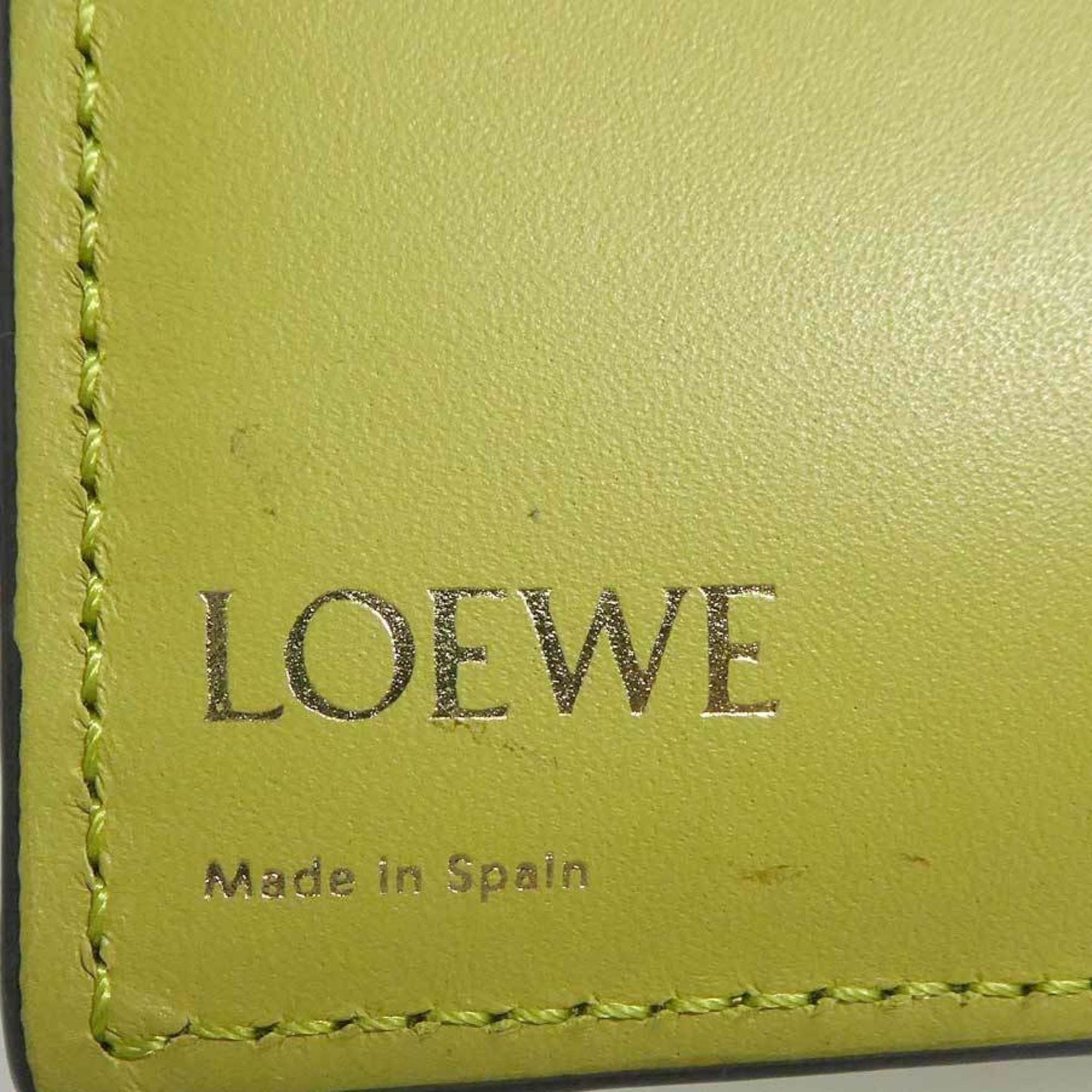 Loewe Loewe Tri-fold Wallet Leather Yellow Green Women's Free Shipping 56616a Size ONE SIZE - 11 Thumbnail
