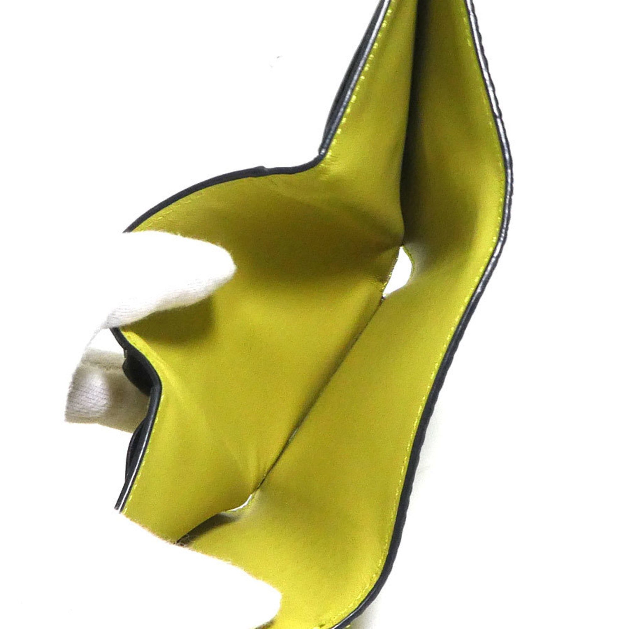 Loewe Loewe Tri-fold Wallet Leather Yellow Green Women's Free Shipping 56616a Size ONE SIZE - 9 Thumbnail