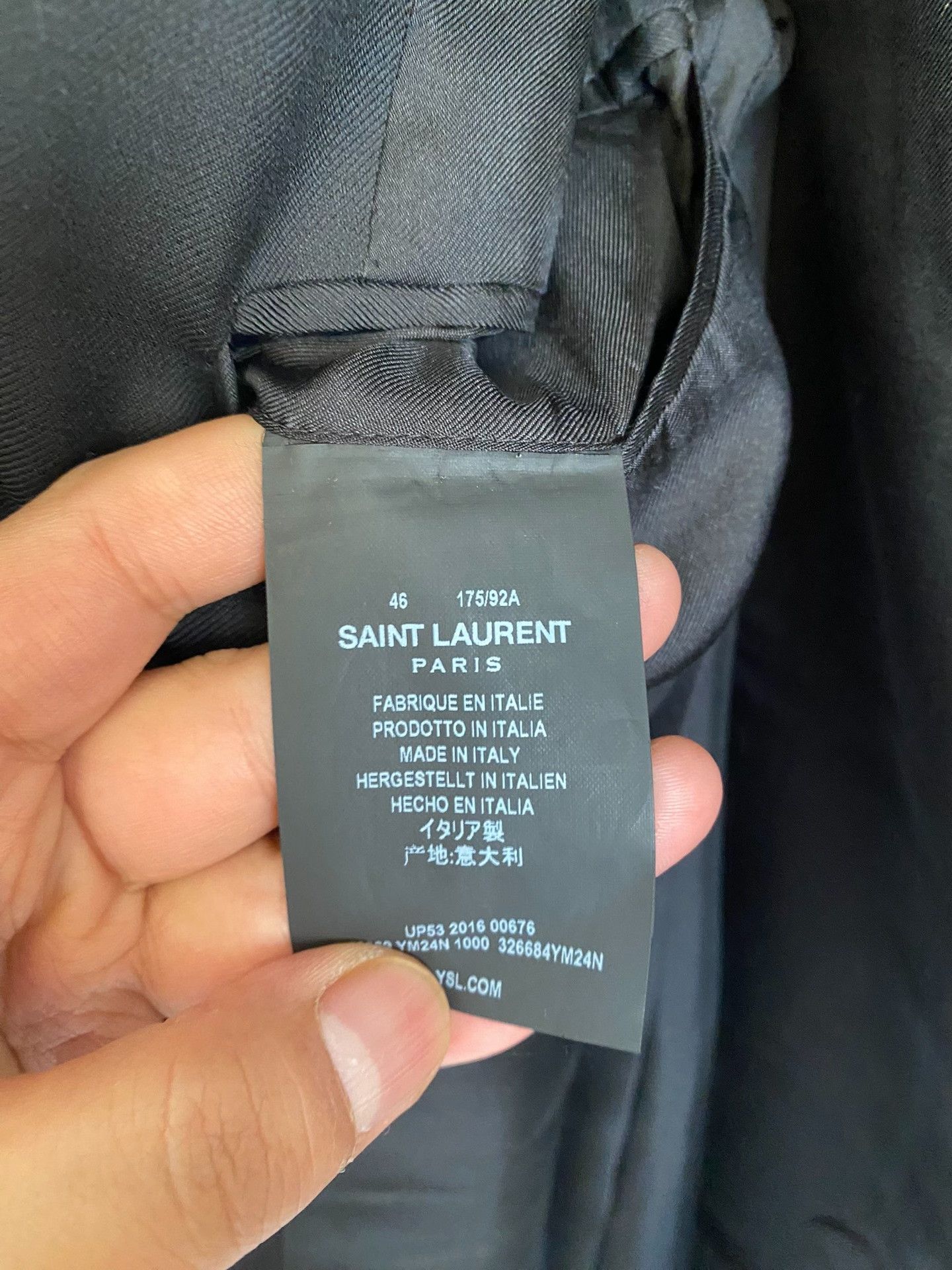 Saint Laurent Paris Saint Laurent Black Men's Blazer Size US S / EU 44-46 / 1 - 4 Thumbnail
