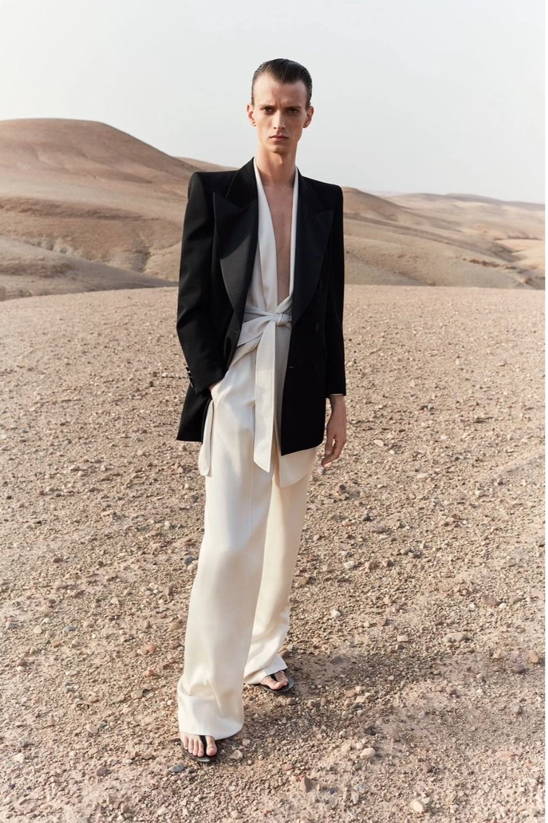 Saint Laurent Paris Saint Laurent Silk Wide-Leg Trousers Size US 32 / EU 48 - 8 Thumbnail