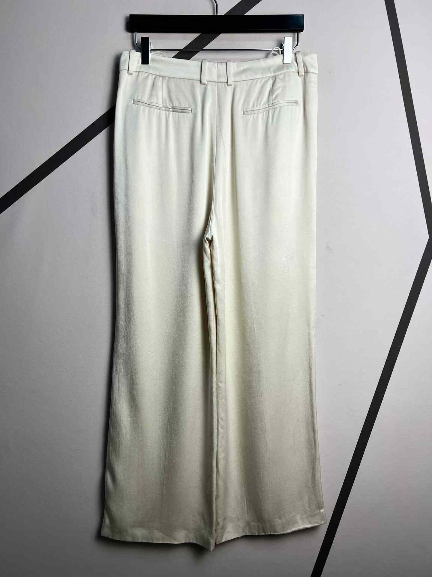 Saint Laurent Paris Saint Laurent Silk Wide-Leg Trousers Size US 32 / EU 48 - 2 Thumbnail