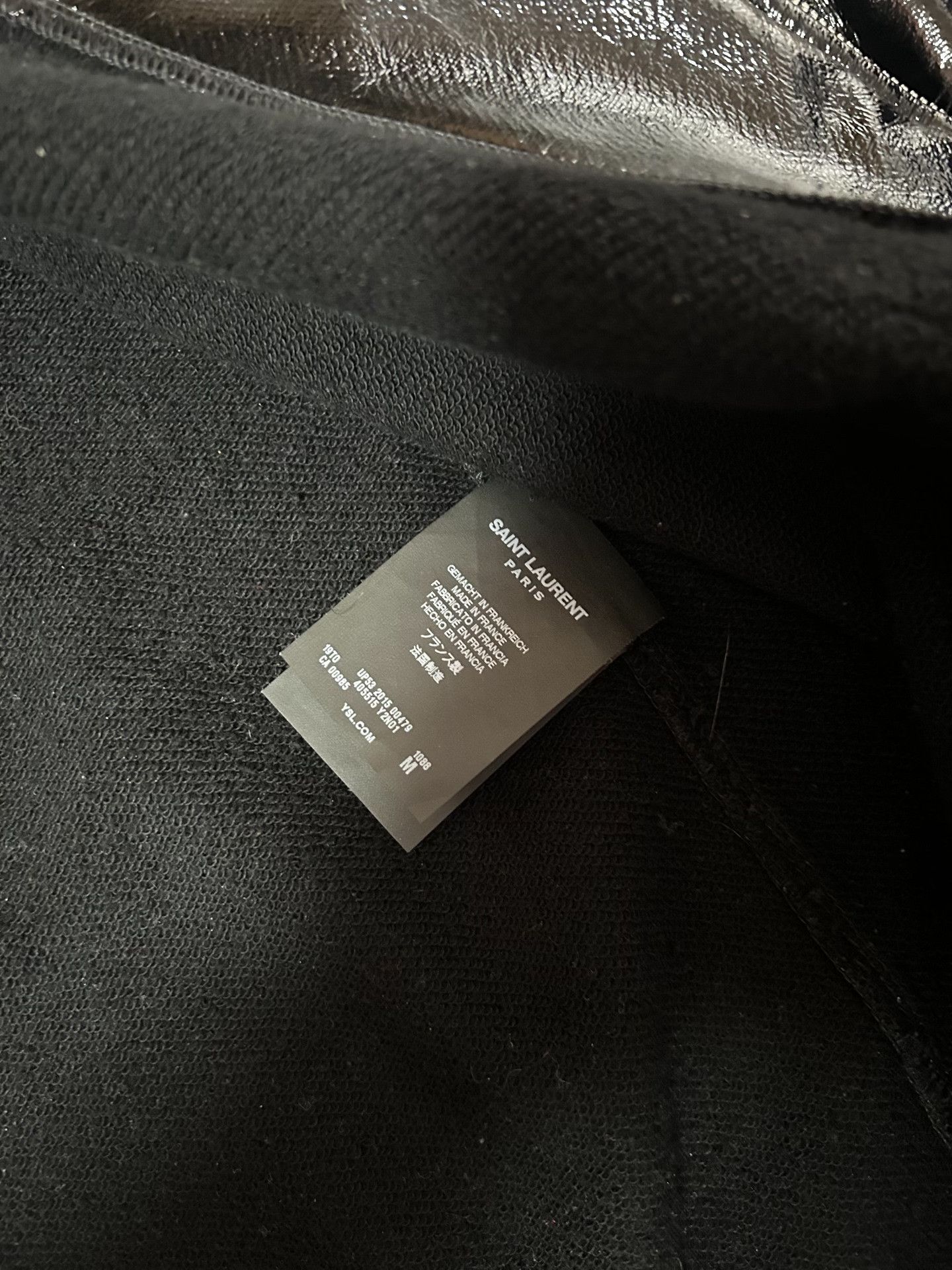 Saint Laurent Paris Saint Laurent Shiny Leather Hooded Jacket Size US M / EU 48-50 / 2 - 3 Thumbnail