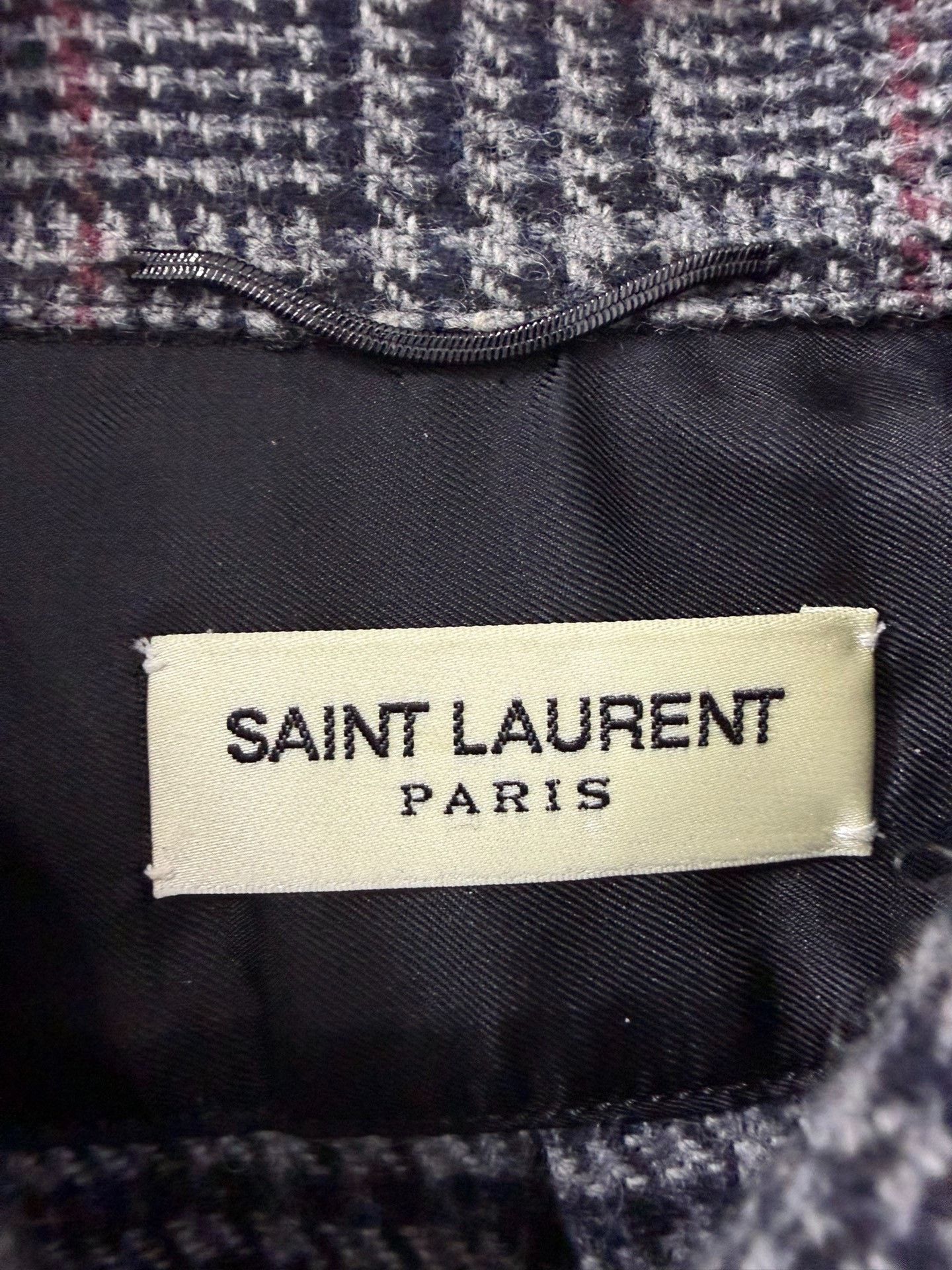 Saint Laurent Paris Saint Laurent 16FW Check Wool Overshirt Size US S / EU 44-46 / 1 - 5 Thumbnail