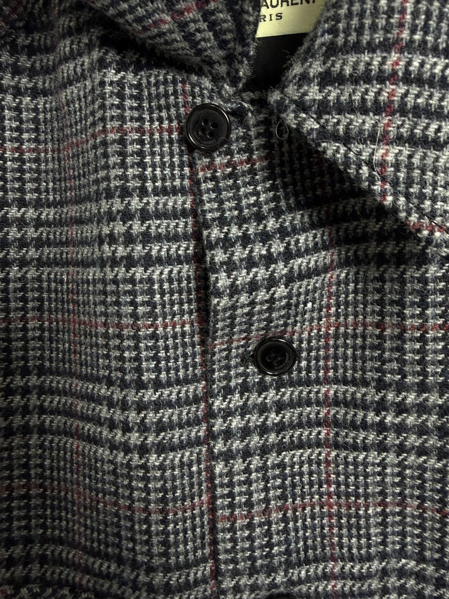 Saint Laurent Paris Saint Laurent 16FW Check Wool Overshirt Size US S / EU 44-46 / 1 - 3 Thumbnail