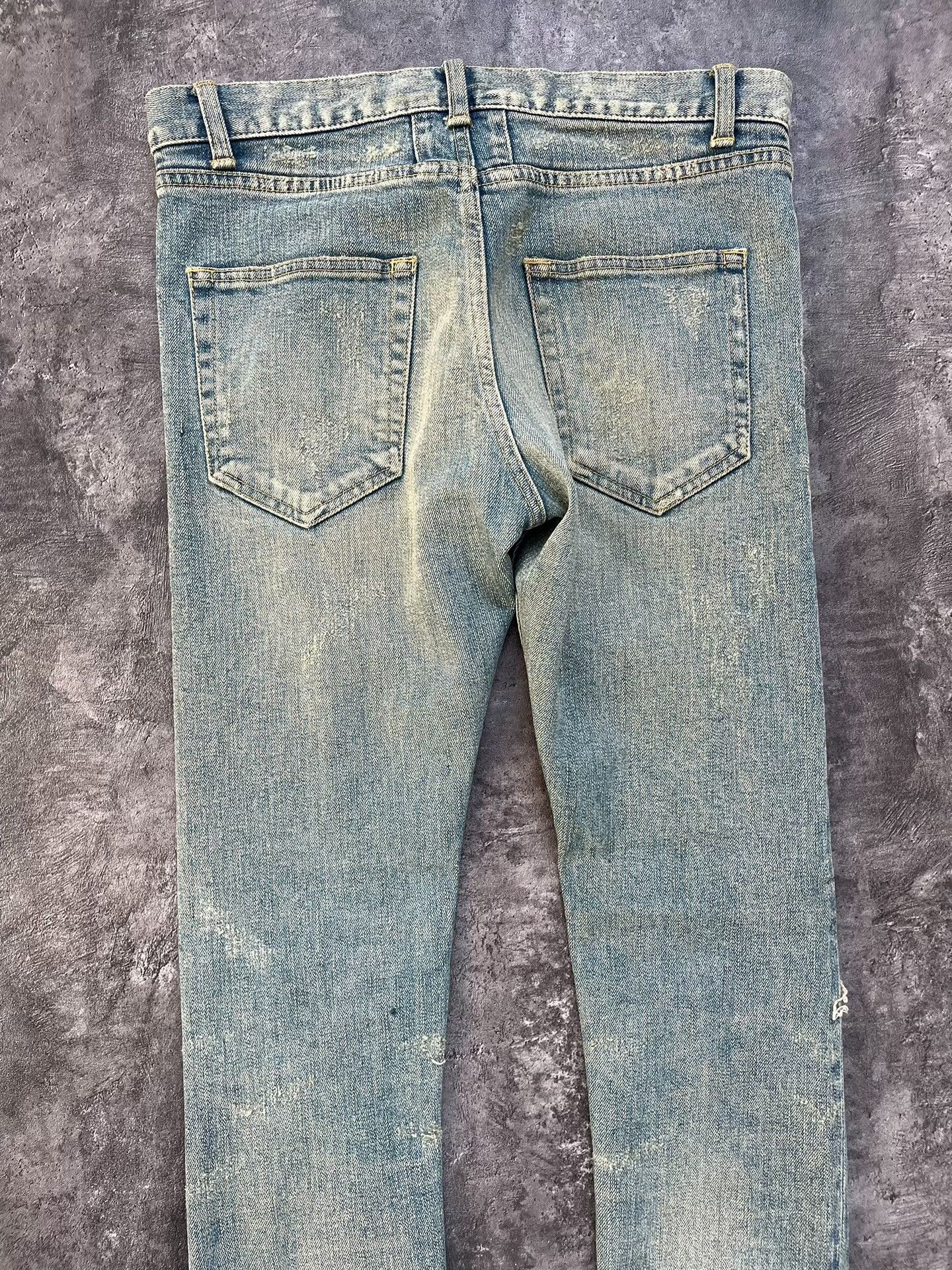 Saint Laurent Paris Saint Laurent Distressed Light Blue Jeans Size US 29 - 9 Thumbnail
