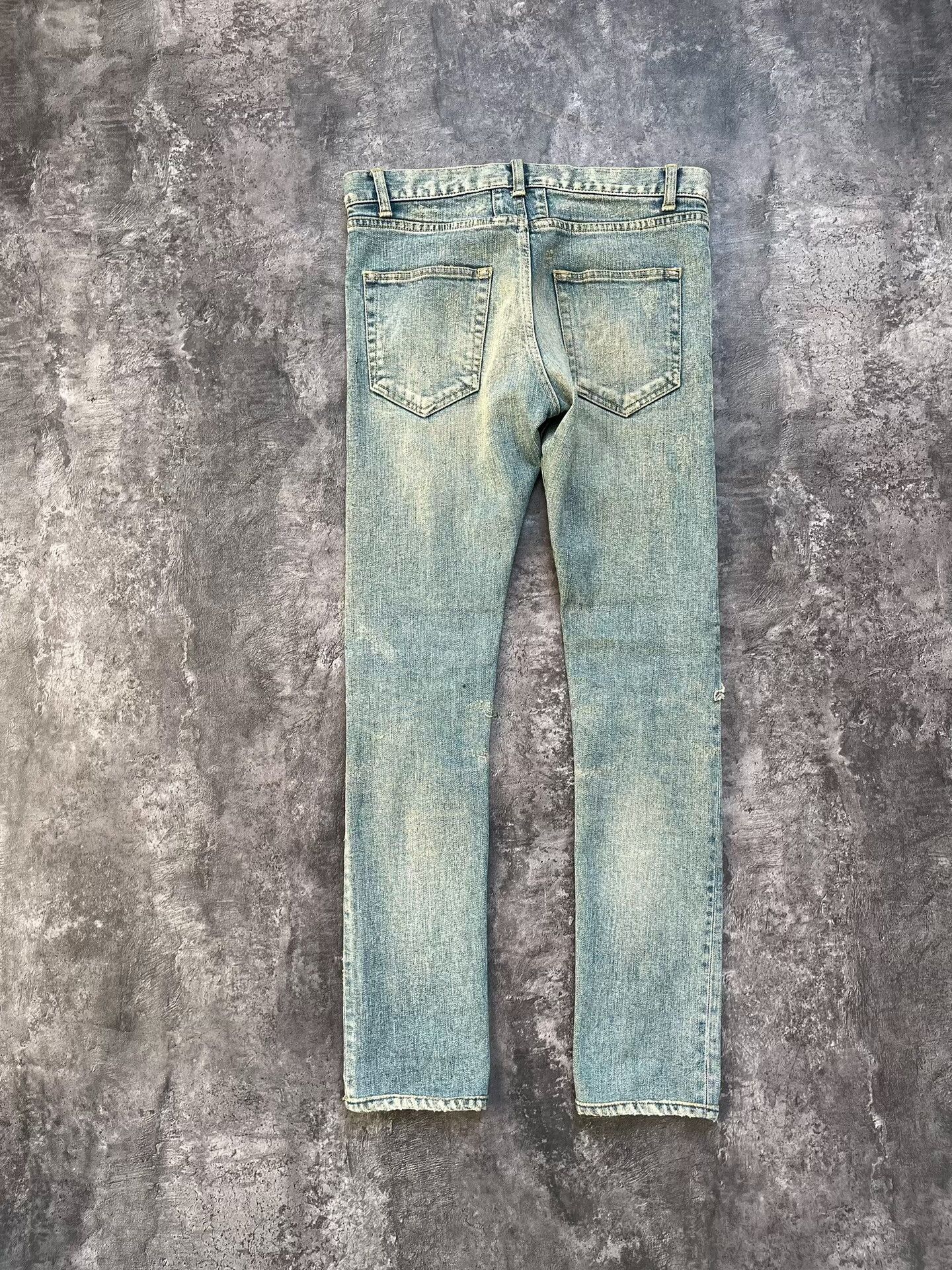 Saint Laurent Paris Saint Laurent Distressed Light Blue Jeans Size US 29 - 8 Thumbnail