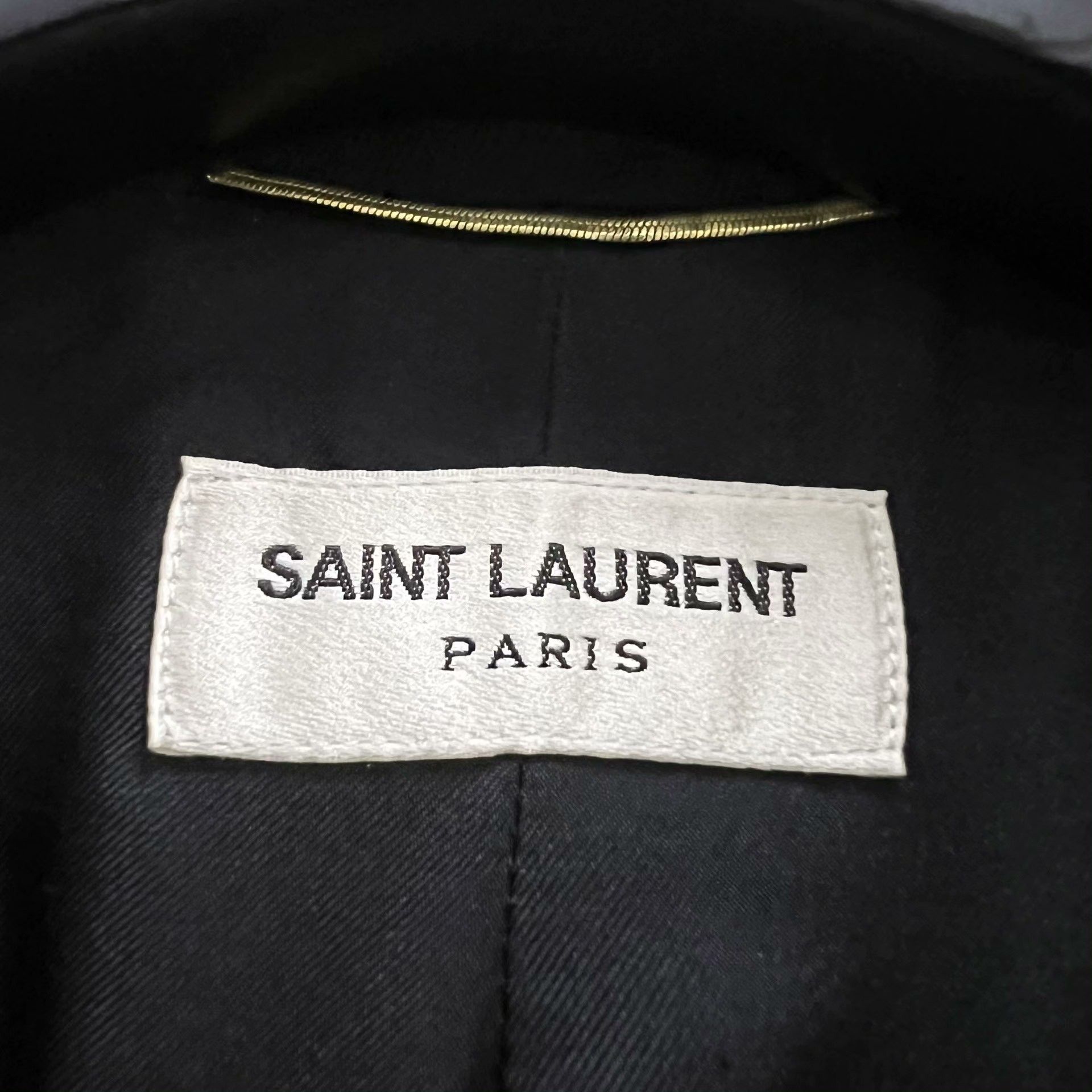 Saint Laurent Paris Saint Laurent Black Embroidered Lapel Blazer Size US M / EU 48-50 / 2 - 2 Thumbnail