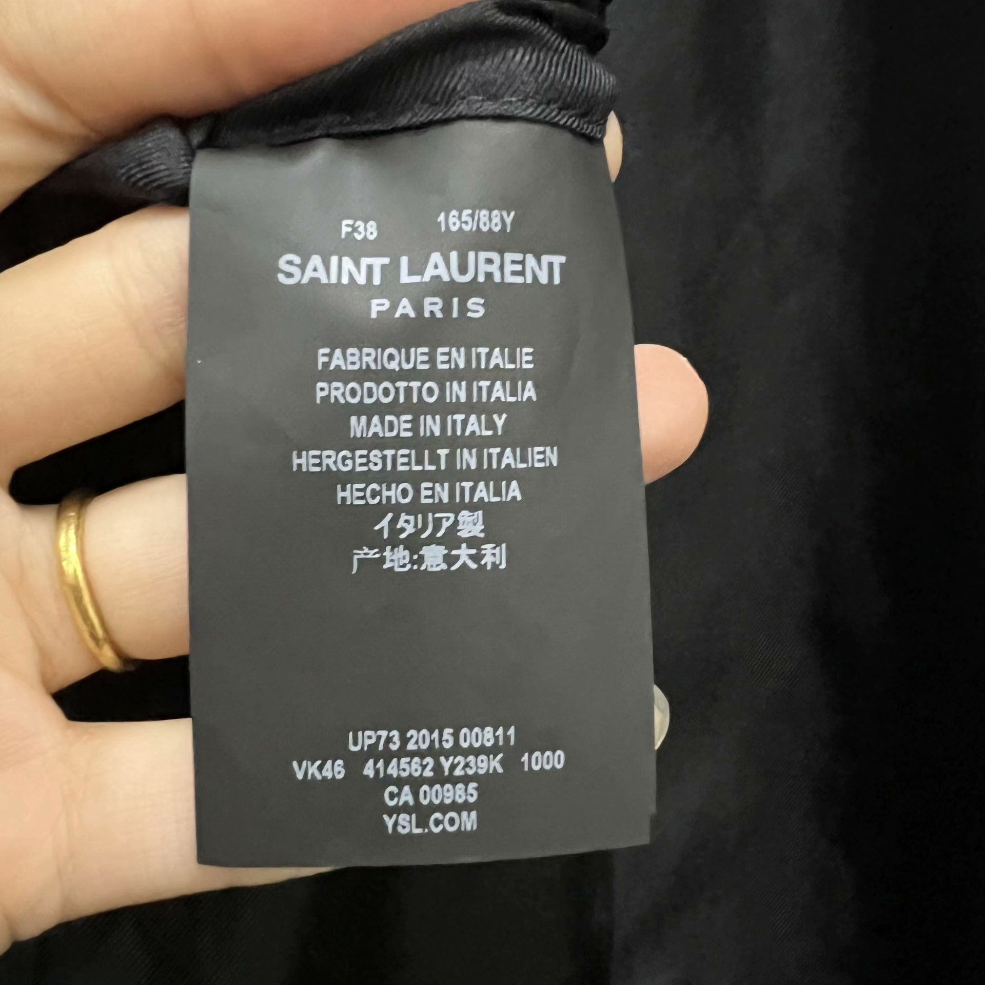 Saint Laurent Paris Saint Laurent Black Embroidered Lapel Blazer Size US M / EU 48-50 / 2 - 4 Thumbnail