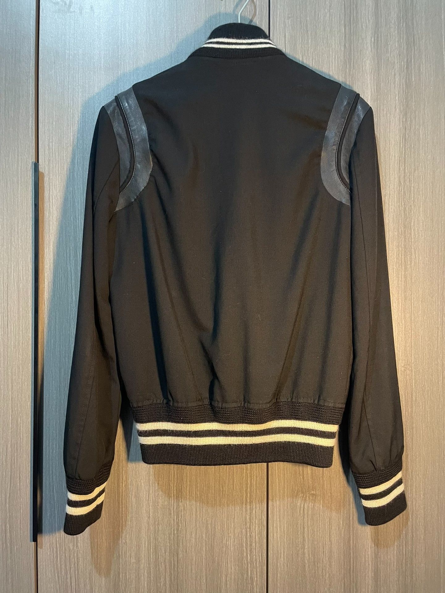 Saint Laurent Paris Saint Laurent Leather Sleeves Varsity Jacket Size US XS / EU 42 / 0 - 2 Thumbnail