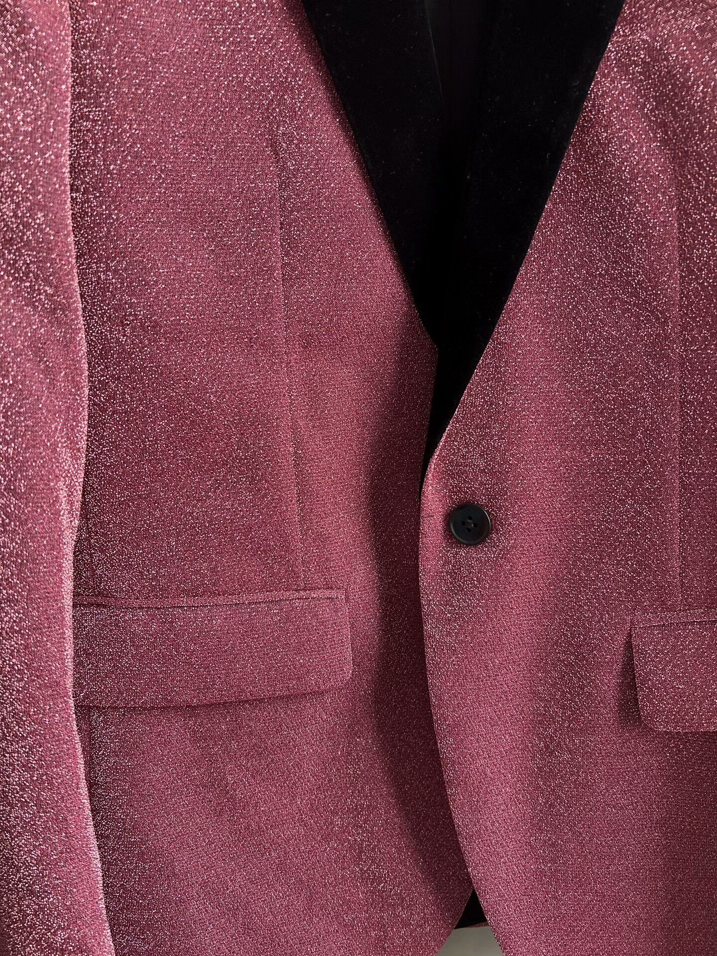 Saint Laurent Paris Saint Laurent Pink Glitter Blazer Size US S / EU 44-46 / 1 - 4 Thumbnail