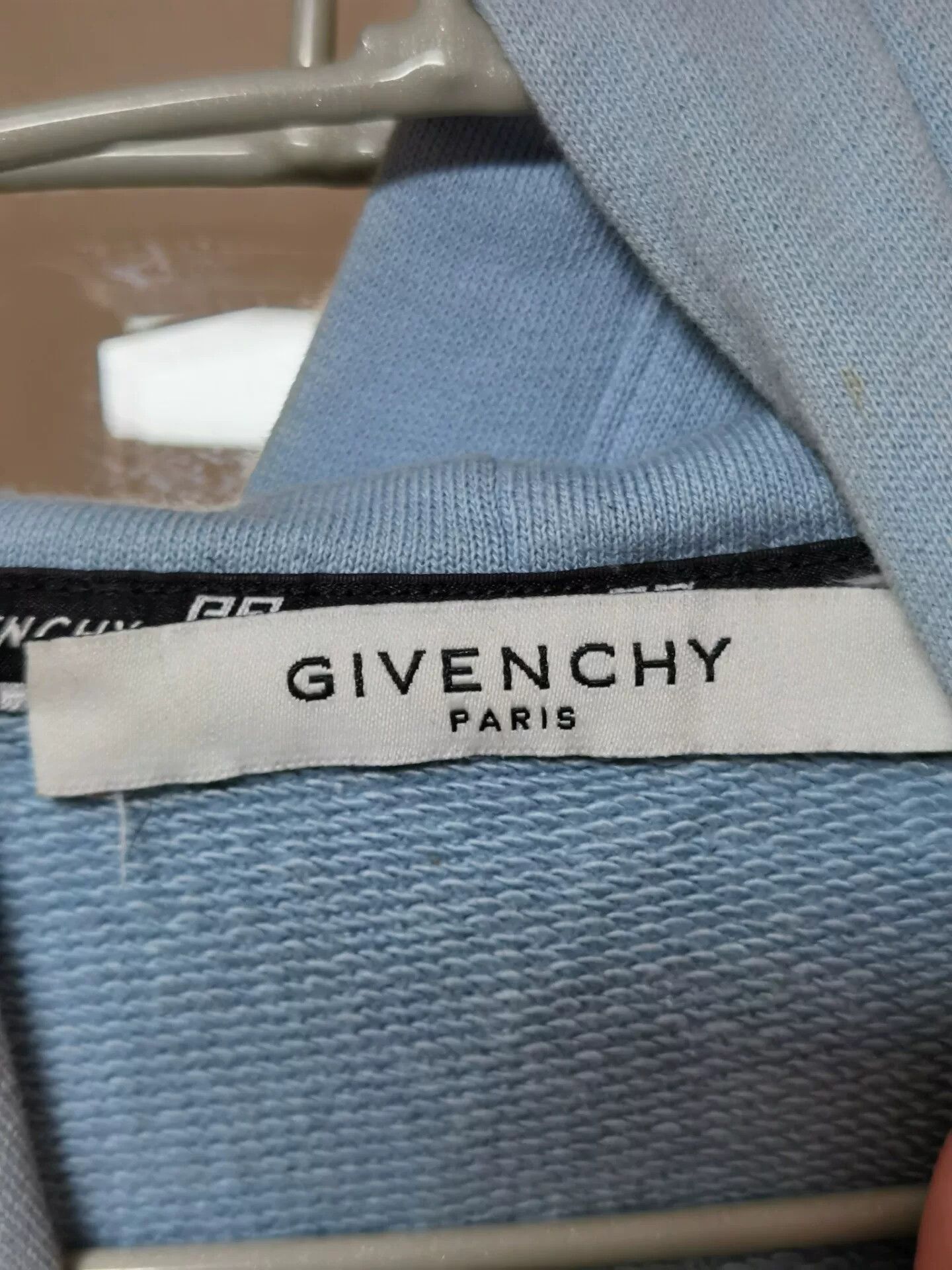 Saint Laurent Paris Givenchy Light Blue Print Hoodie Size US L / EU 52-54 / 3 - 4 Thumbnail