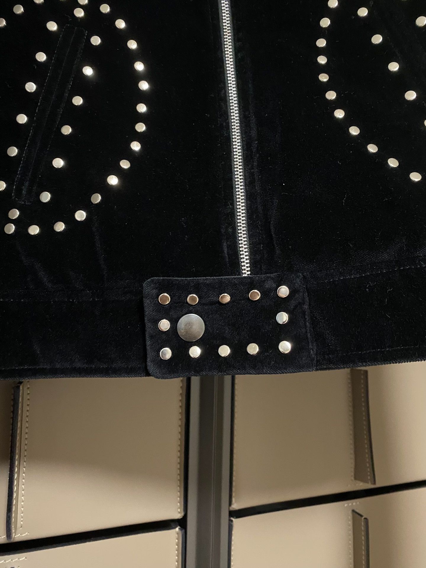 Saint Laurent Paris Saint Laurent Velvet Studded Jacket Size S / US 4 / IT 40 - 3 Thumbnail