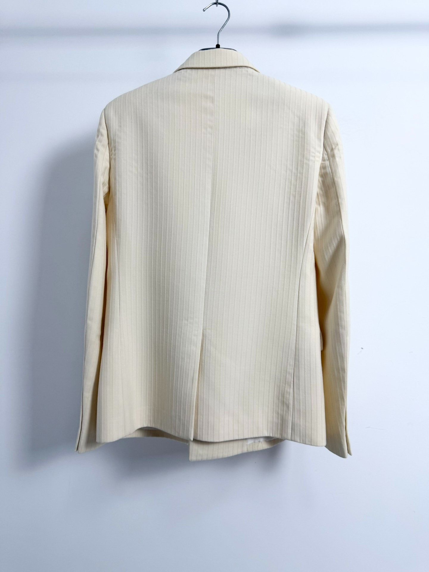 Saint Laurent Paris Saint Laurent Beige Pinstripe Suit Size US M / EU 48-50 / 2 - 2 Thumbnail