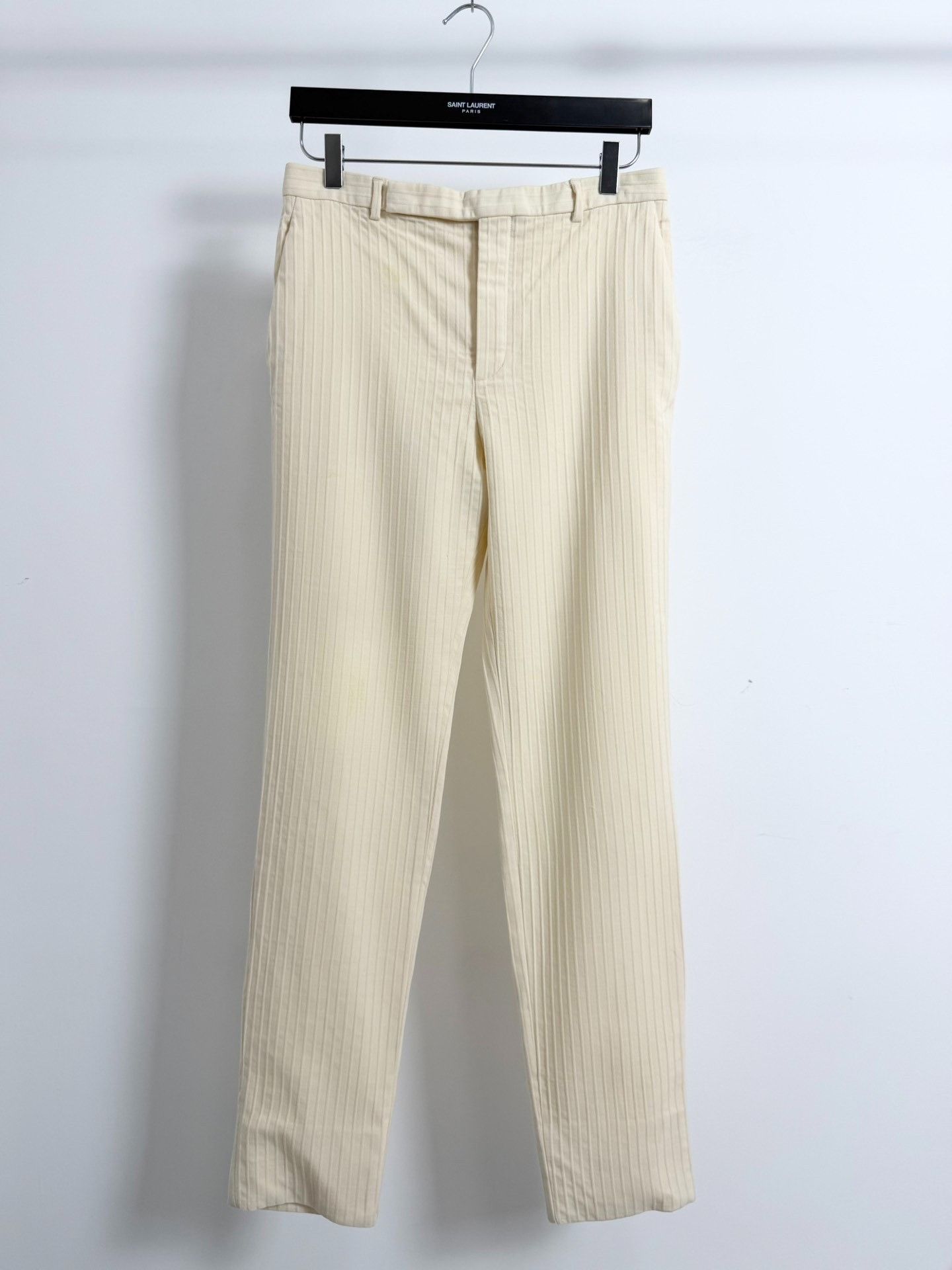 Saint Laurent Paris Saint Laurent Beige Pinstripe Suit Size US M / EU 48-50 / 2 - 5 Thumbnail