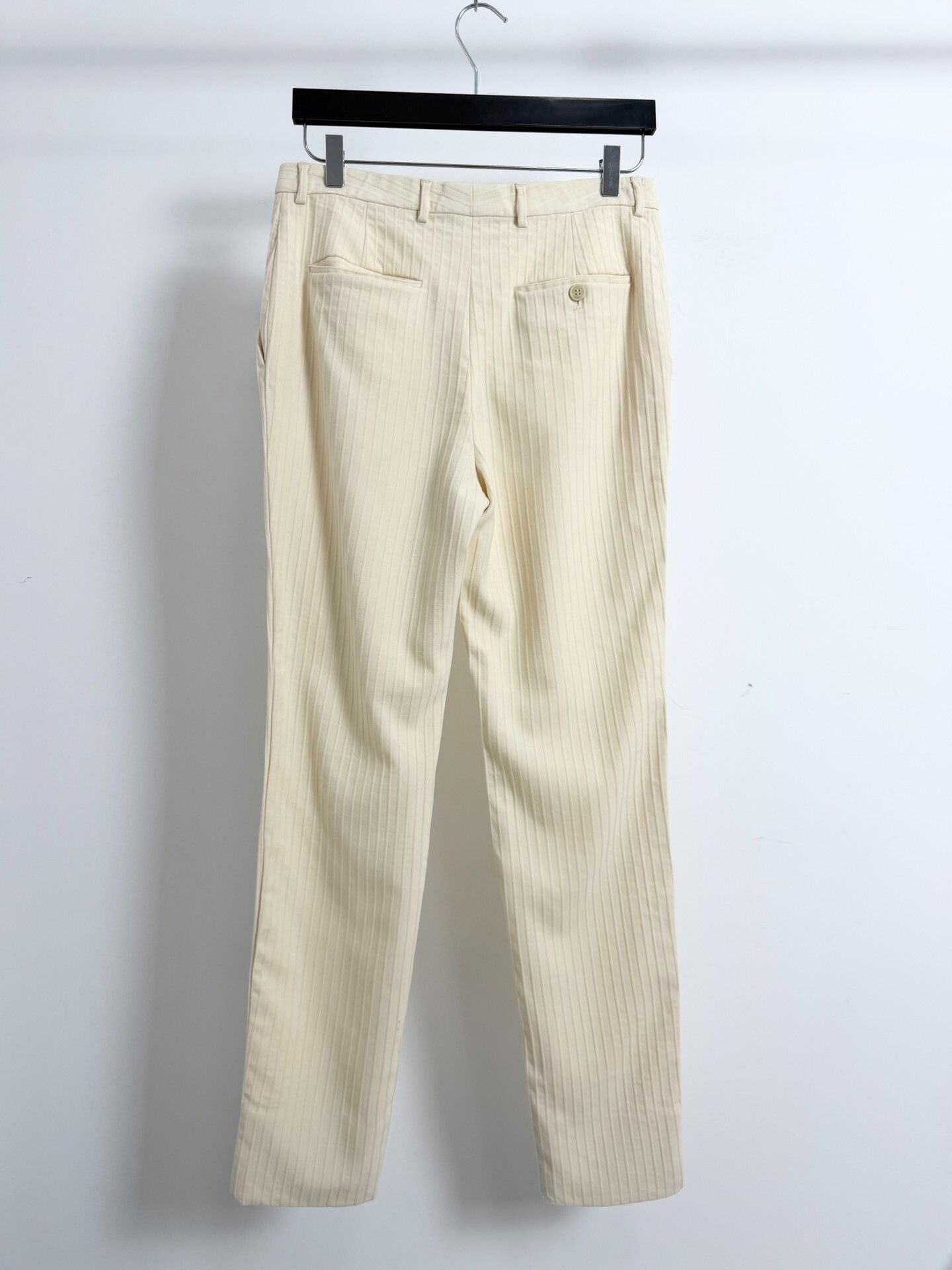 Saint Laurent Paris Saint Laurent Beige Pinstripe Suit Size US M / EU 48-50 / 2 - 6 Thumbnail