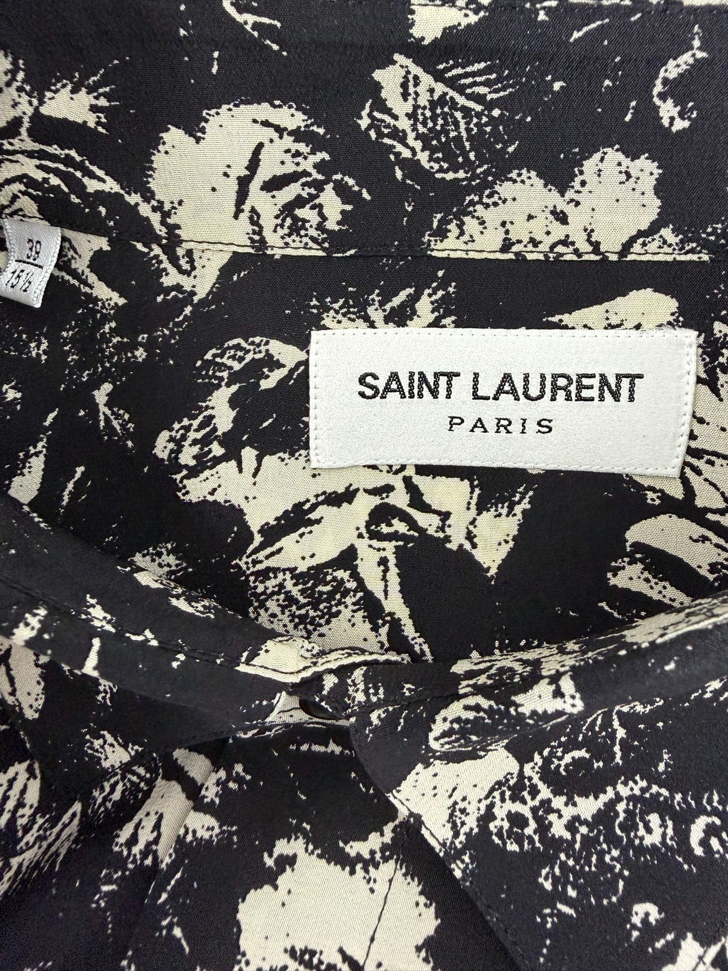 Saint Laurent Paris Saint Laurent Silk Rose Shirt Size S / US 4 / IT 40 - 4 Thumbnail
