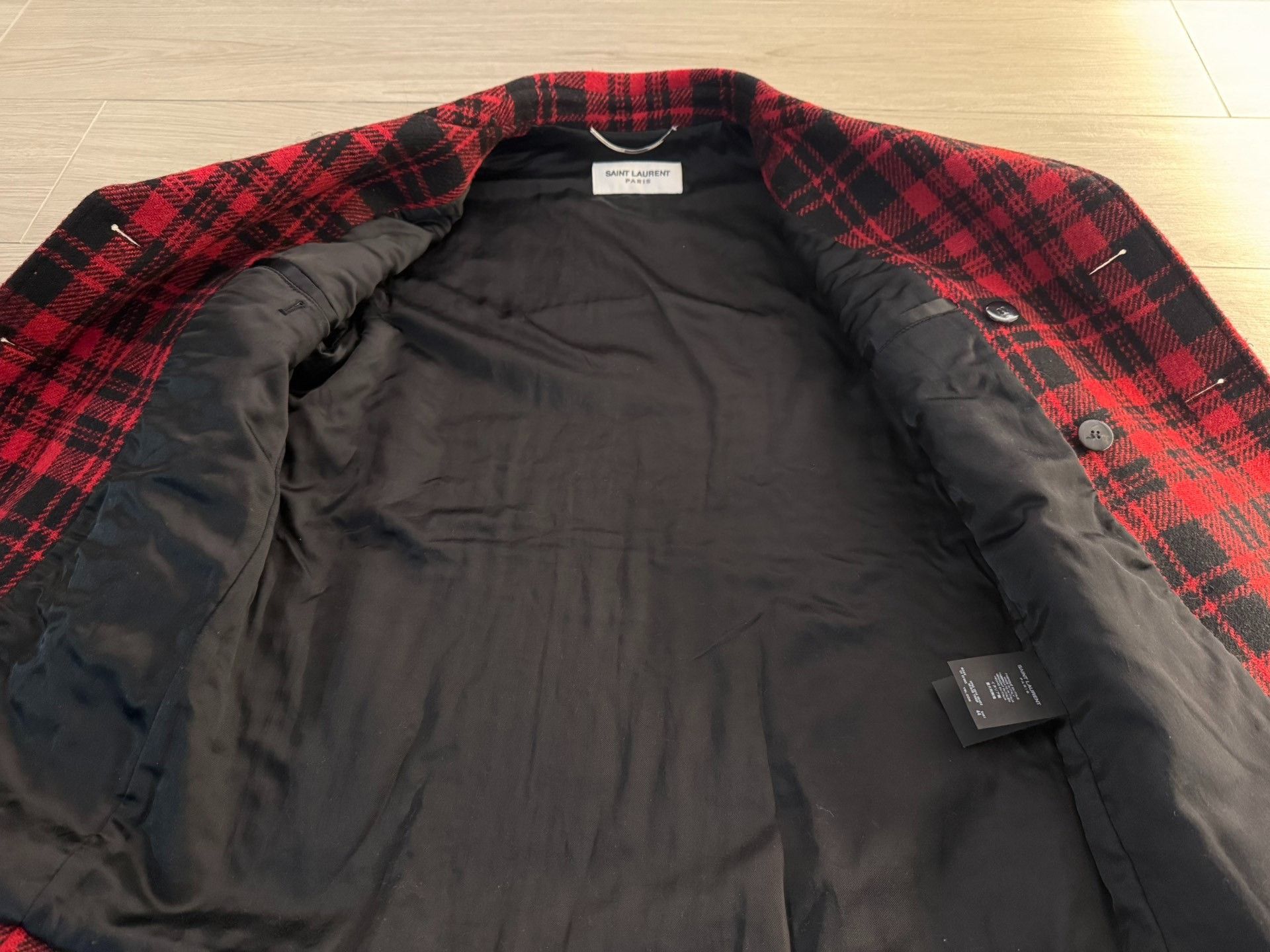 Saint Laurent Paris Saint Laurent Hedi Slimane Plaid Coat Size US S / EU 44-46 / 1 - 2 Thumbnail