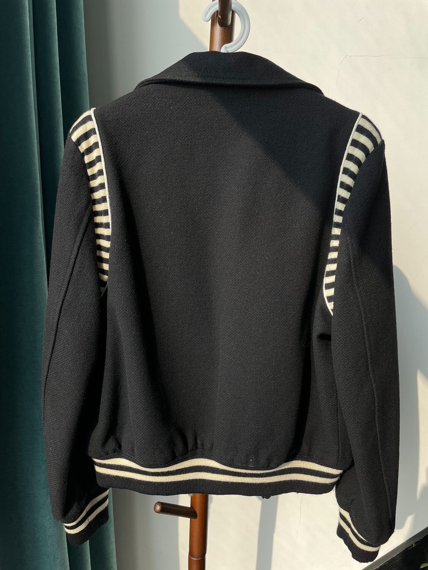 Saint Laurent Paris Saint Laurent Zebra Stripe Wool Jacket Size US M / EU 48-50 / 2 - 2 Thumbnail