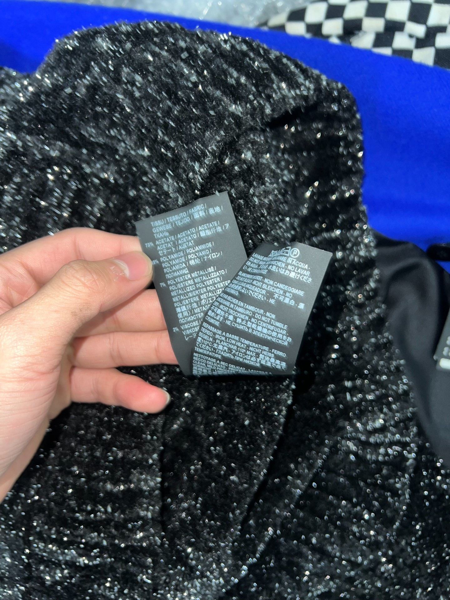 Saint Laurent Paris Saint Laurent Black Glitter Cardigan Size US XS / EU 42 / 0 - 6 Thumbnail