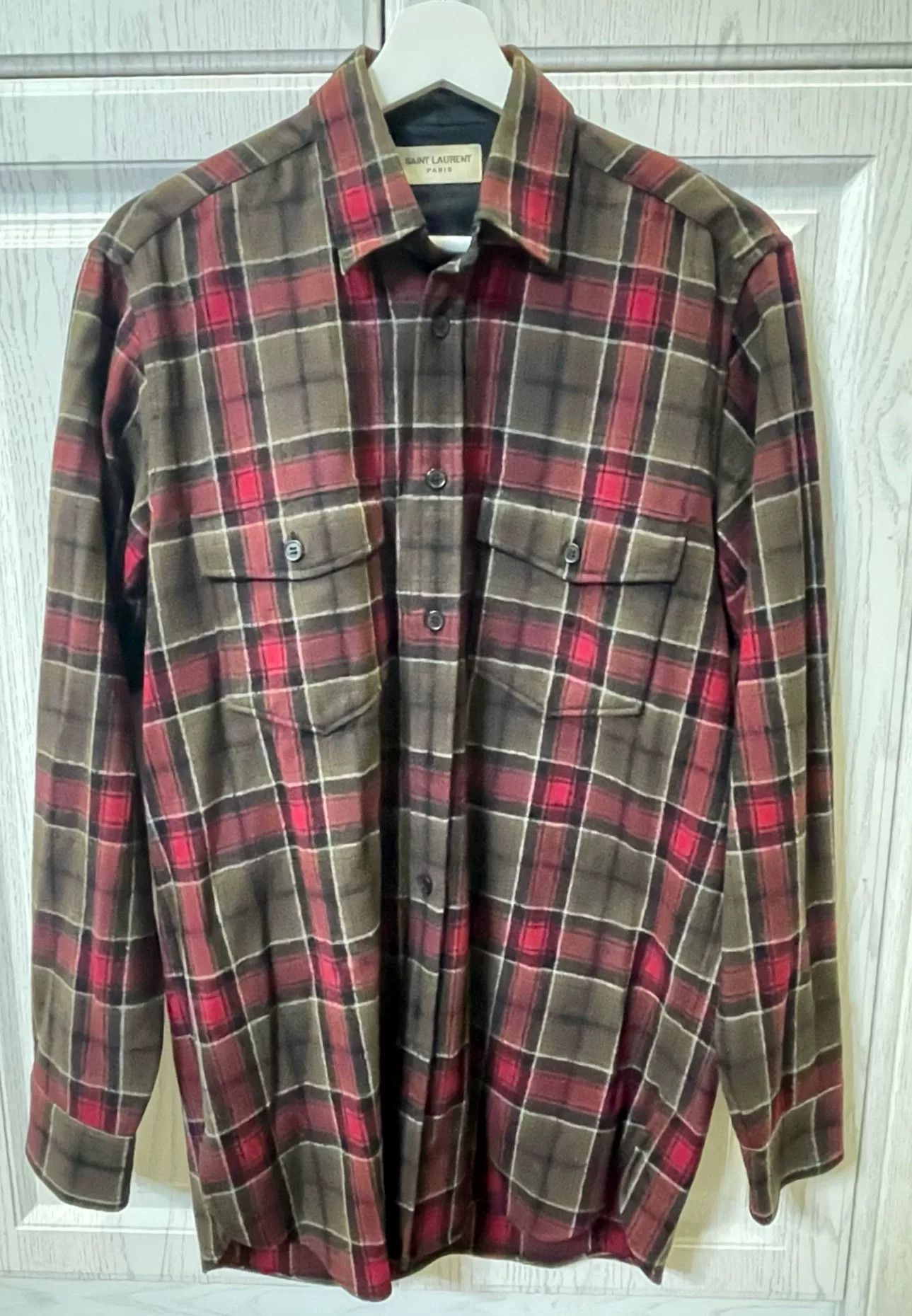 Saint Laurent Paris Saint Laurent FW13 Plaid Shirt Size US M / EU 48-50 / 2 - 2 Thumbnail