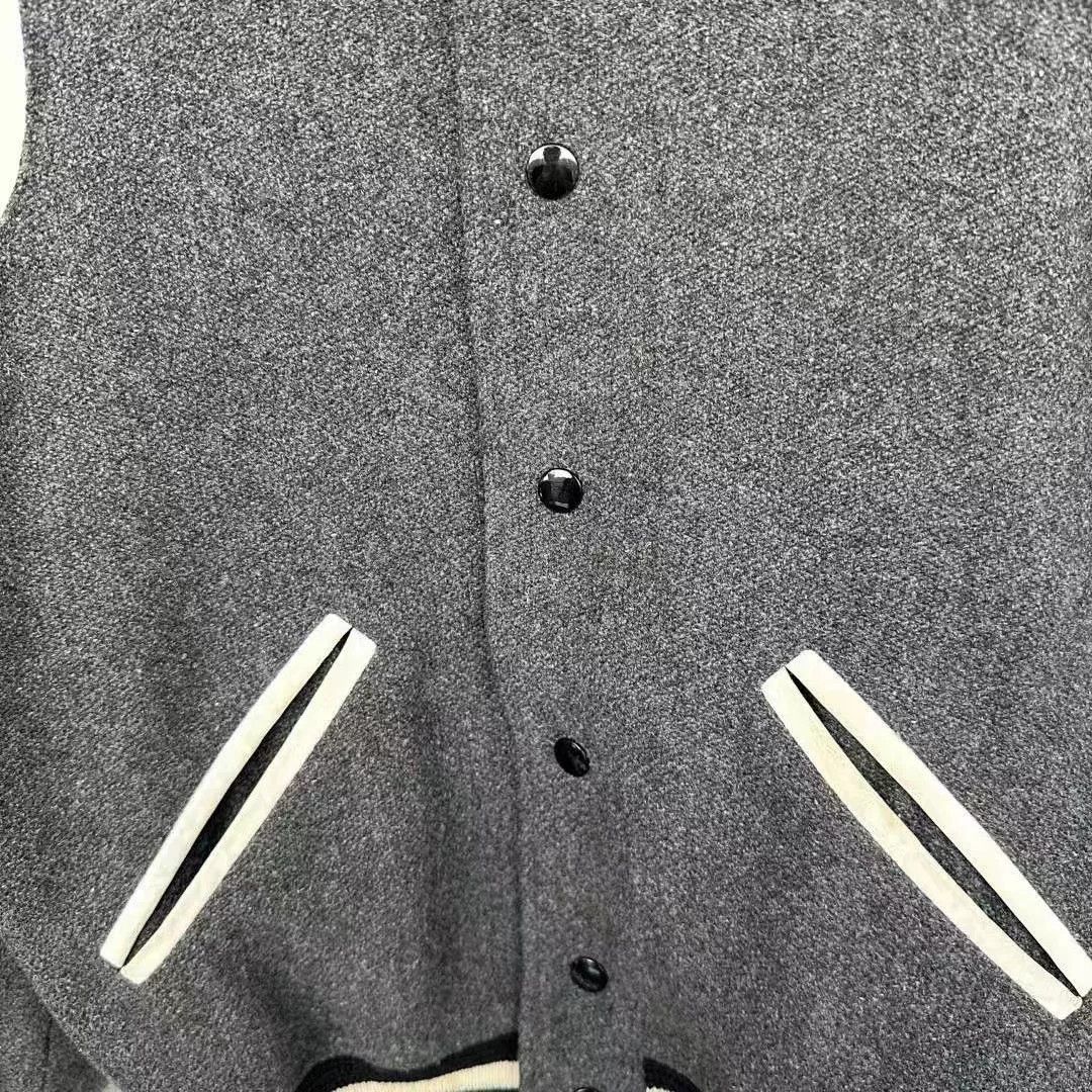 Saint Laurent Paris Saint Laurent Gray Varsity Jacket Size US S / EU 44-46 / 1 - 3 Thumbnail