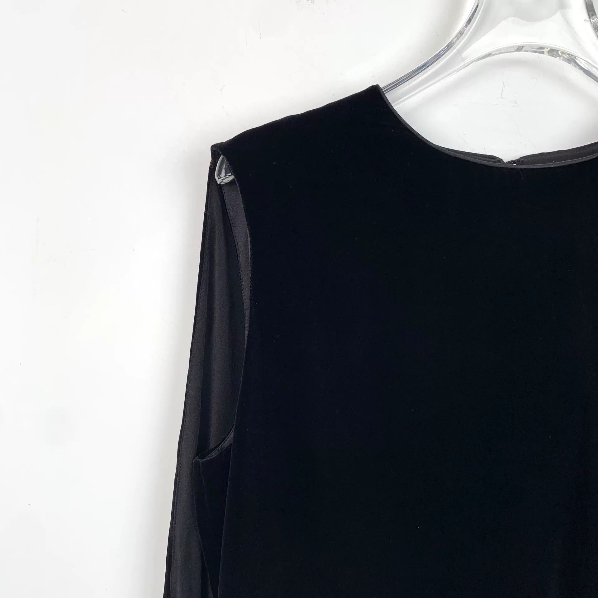 Saint Laurent Paris Saint Laurent Black Velvet Dress Size S / US 4 / IT 40 - 3 Thumbnail
