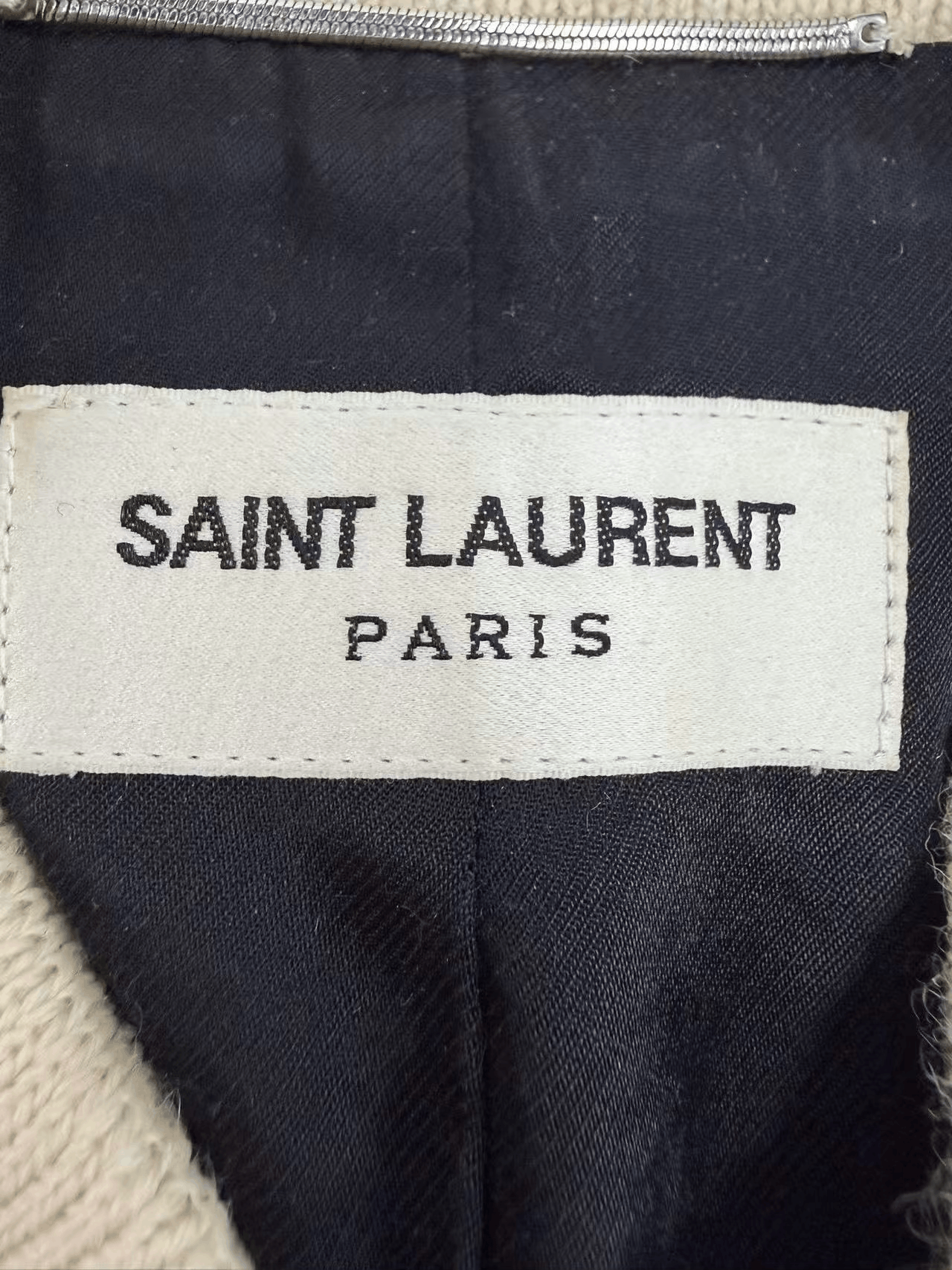 Saint Laurent Paris SAINT LAURENT Cream Black Varsity Jacket Size US S / EU 44-46 / 1 - 4 Thumbnail
