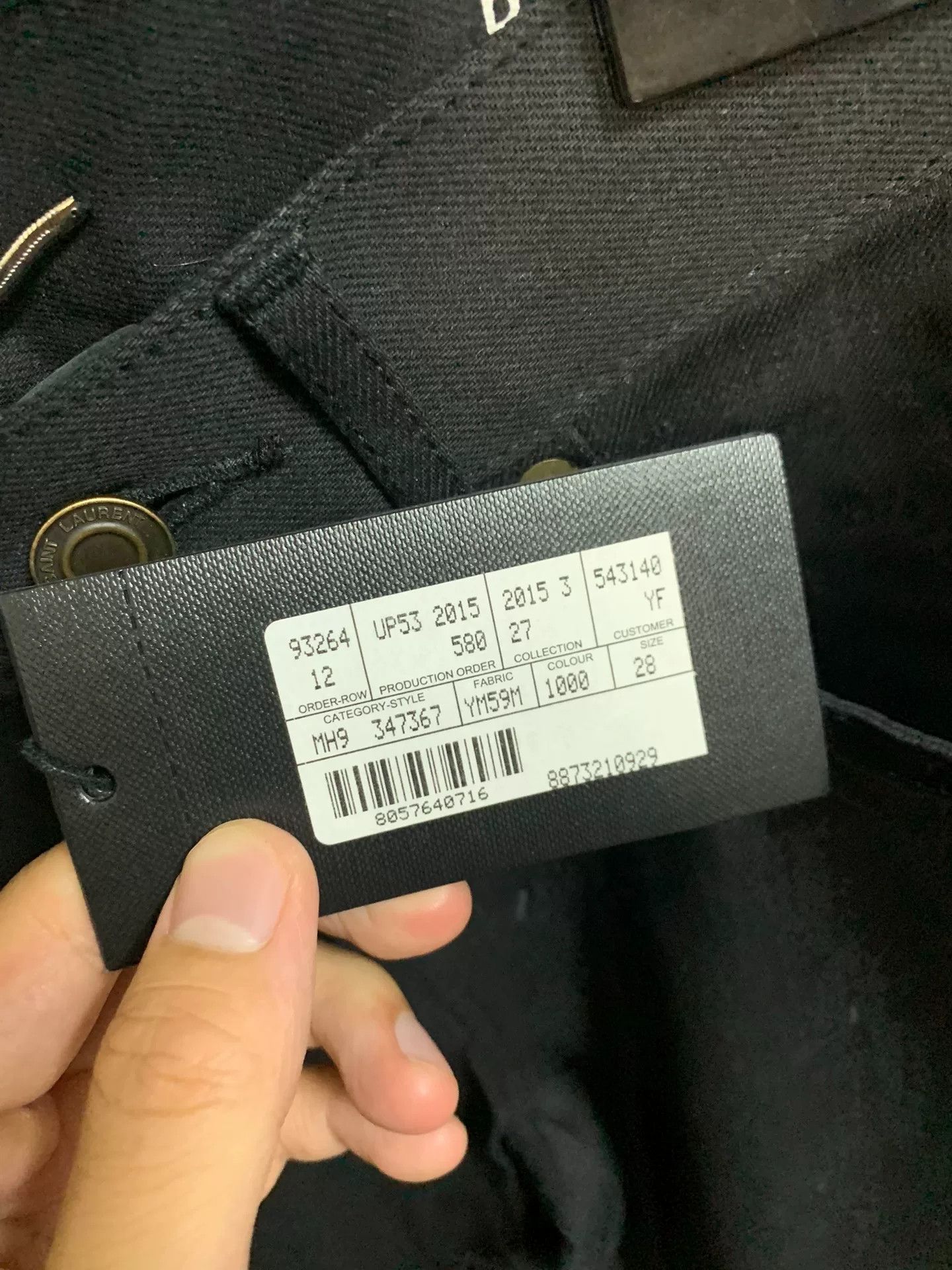 Saint Laurent Paris Saint Laurent Black Frayed Hem Jeans Size US 28 / EU 44 - 3 Thumbnail