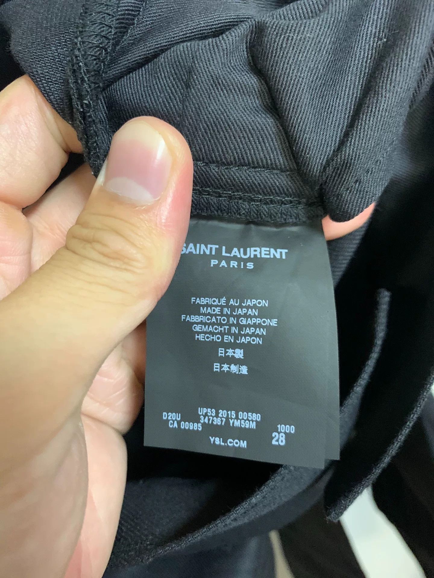Saint Laurent Paris Saint Laurent Black Frayed Hem Jeans Size US 28 / EU 44 - 4 Thumbnail