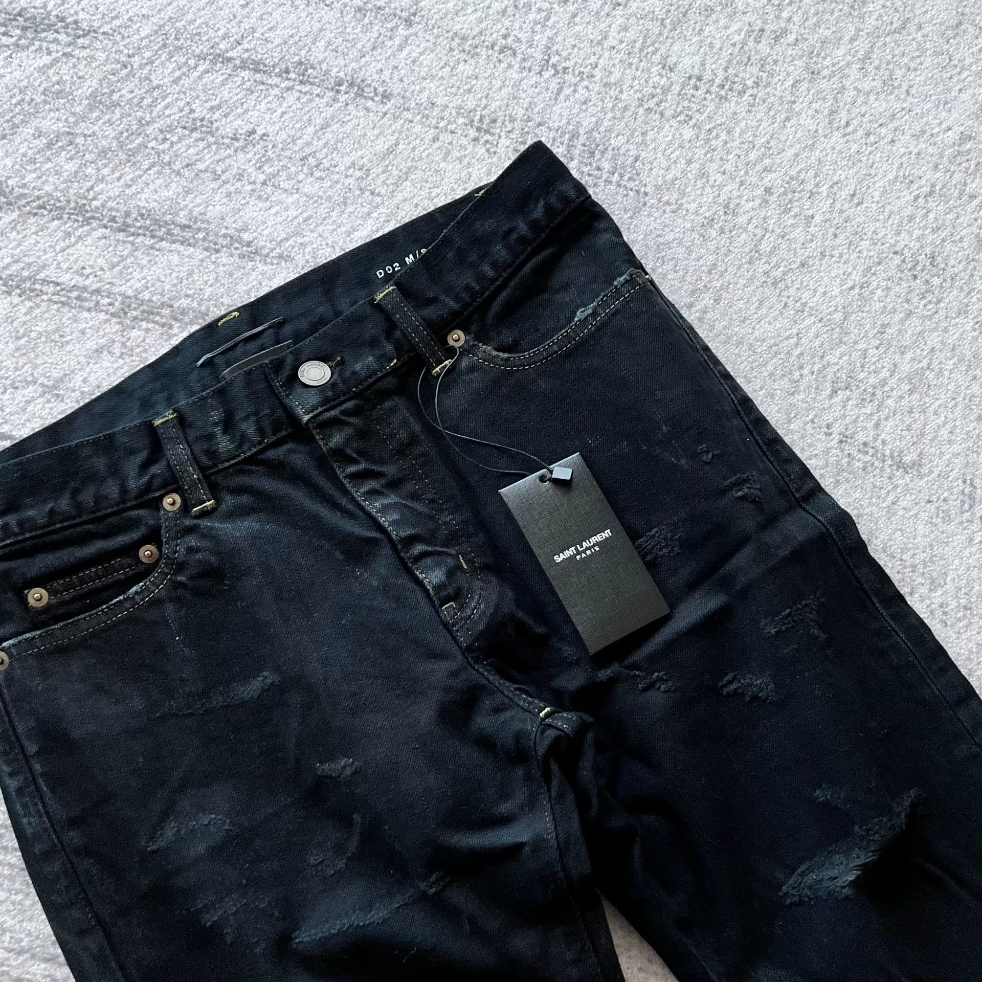 Saint Laurent Paris Saint Laurent Paris Distressed Jeans Size US 30 / EU 46 - 3 Thumbnail