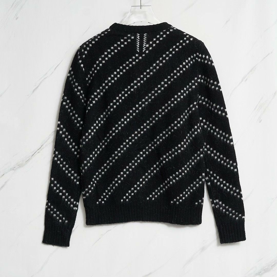 Saint Laurent Paris Saint Laurent Men's Black Zigzag Sweater Size US M / EU 48-50 / 2 - 4 Thumbnail