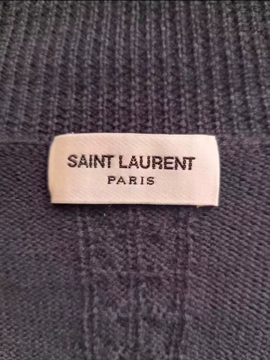 Saint Laurent Paris Saint Laurent Blue Wool Turtleneck Sweater Size US L / EU 52-54 / 3 - 3 Thumbnail