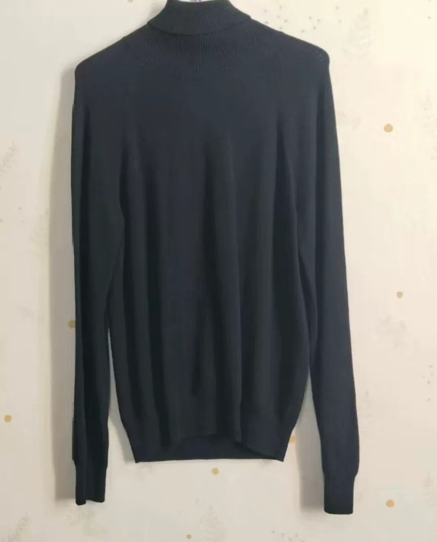 Saint Laurent Paris Saint Laurent Blue Wool Turtleneck Sweater Size US L / EU 52-54 / 3 - 2 Thumbnail