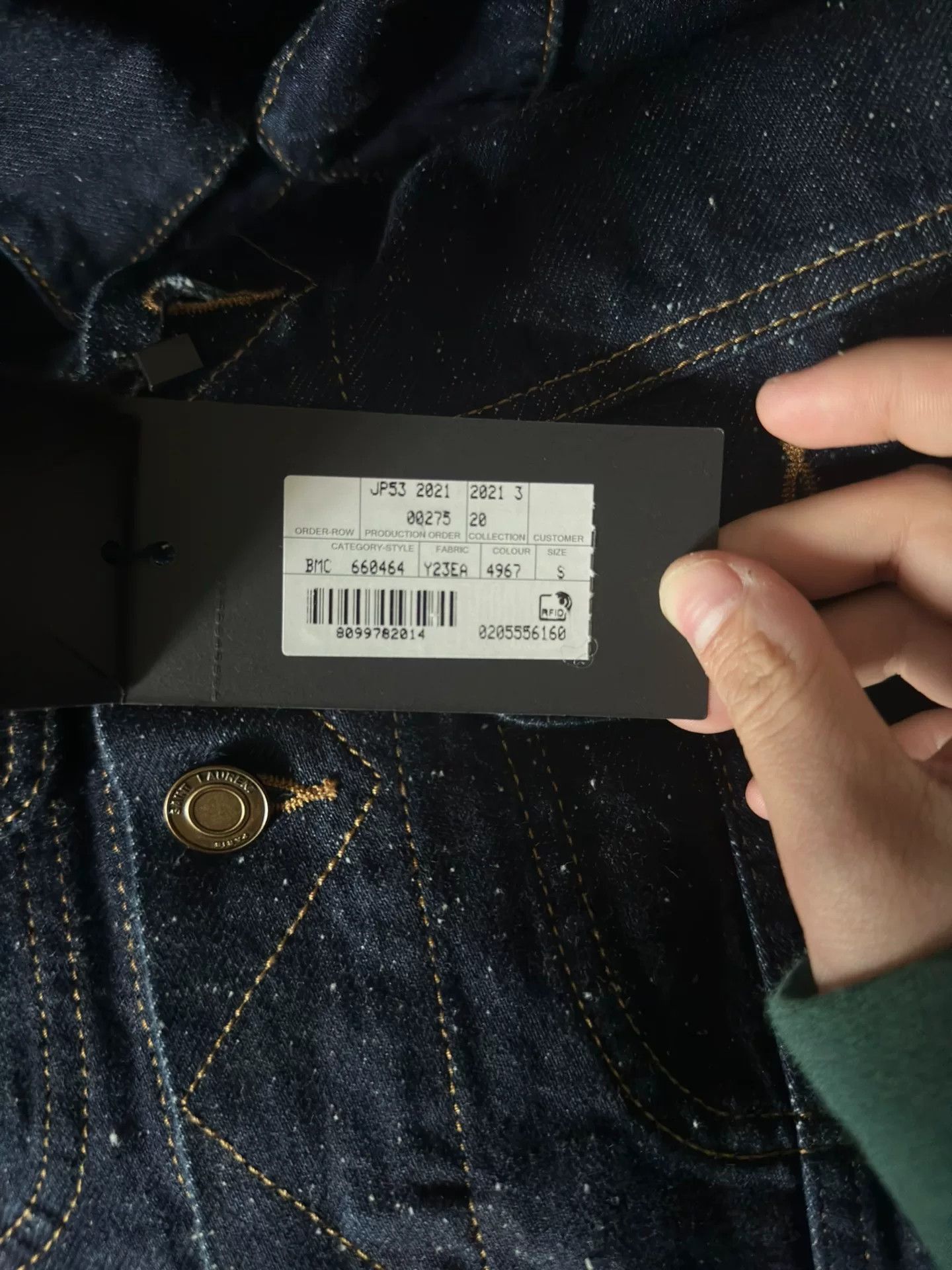 Saint Laurent Paris Saint Laurent Dark Blue Denim Jacket Size US S / EU 44-46 / 1 - 9 Thumbnail