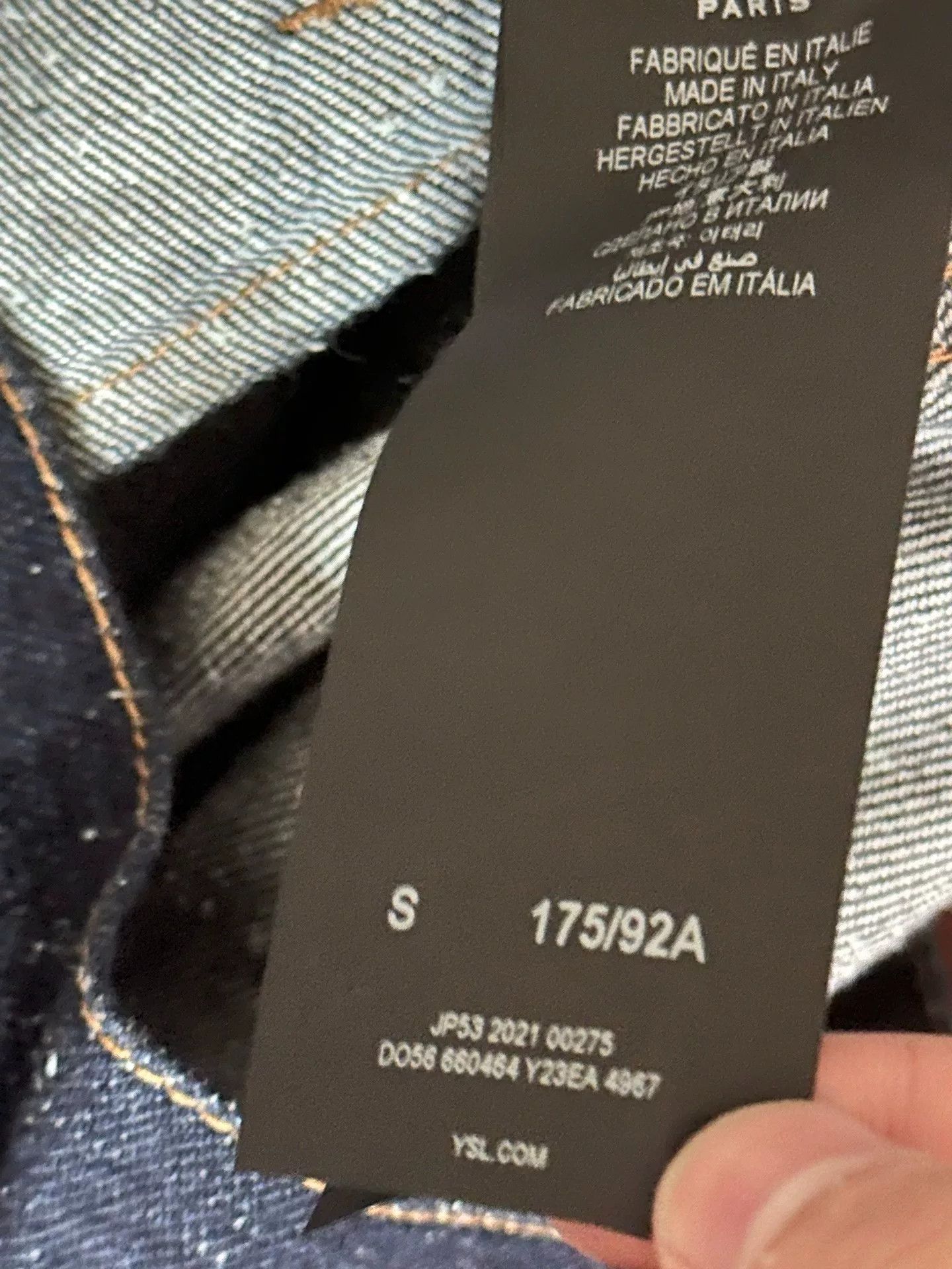 Saint Laurent Paris Saint Laurent Dark Blue Denim Jacket Size US S / EU 44-46 / 1 - 8 Thumbnail