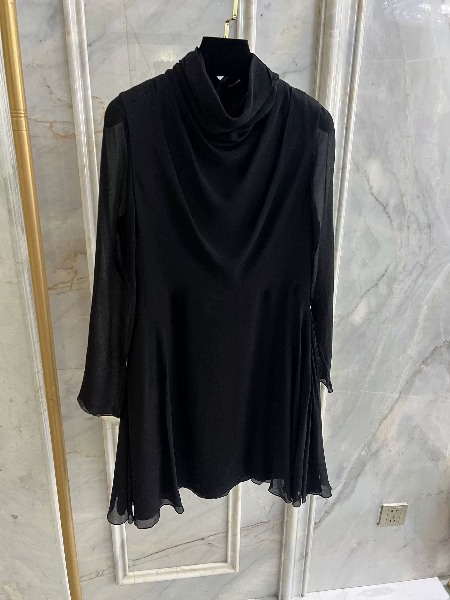 Saint Laurent Paris Saint Laurent Black High Neck Dress Size M / US 6-8 / IT 42-44 - 5 Thumbnail
