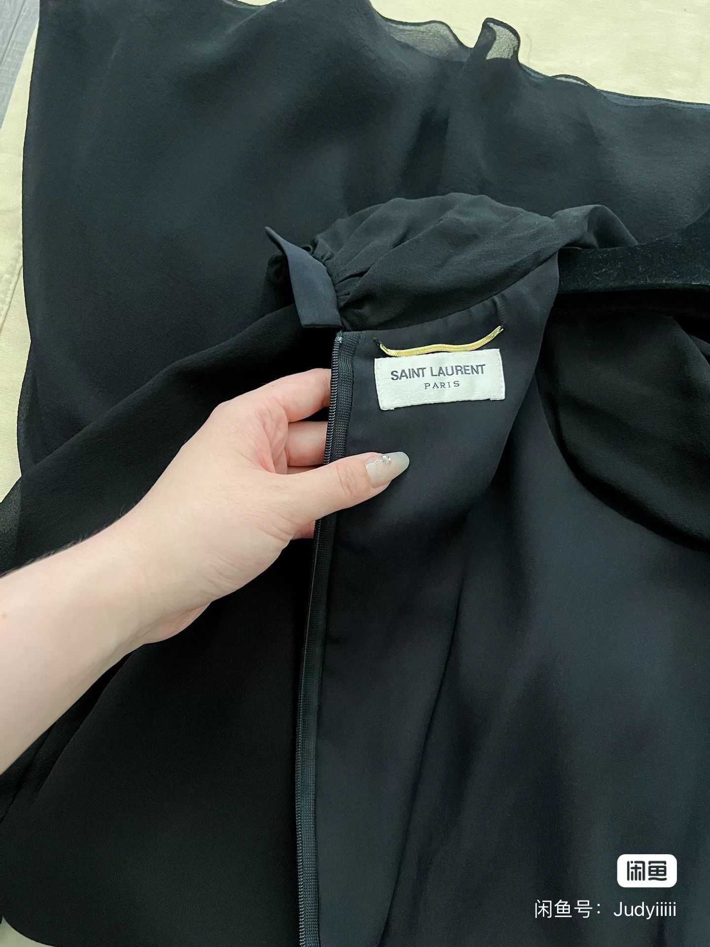 Saint Laurent Paris Saint Laurent Black High Neck Dress Size M / US 6-8 / IT 42-44 - 8 Thumbnail