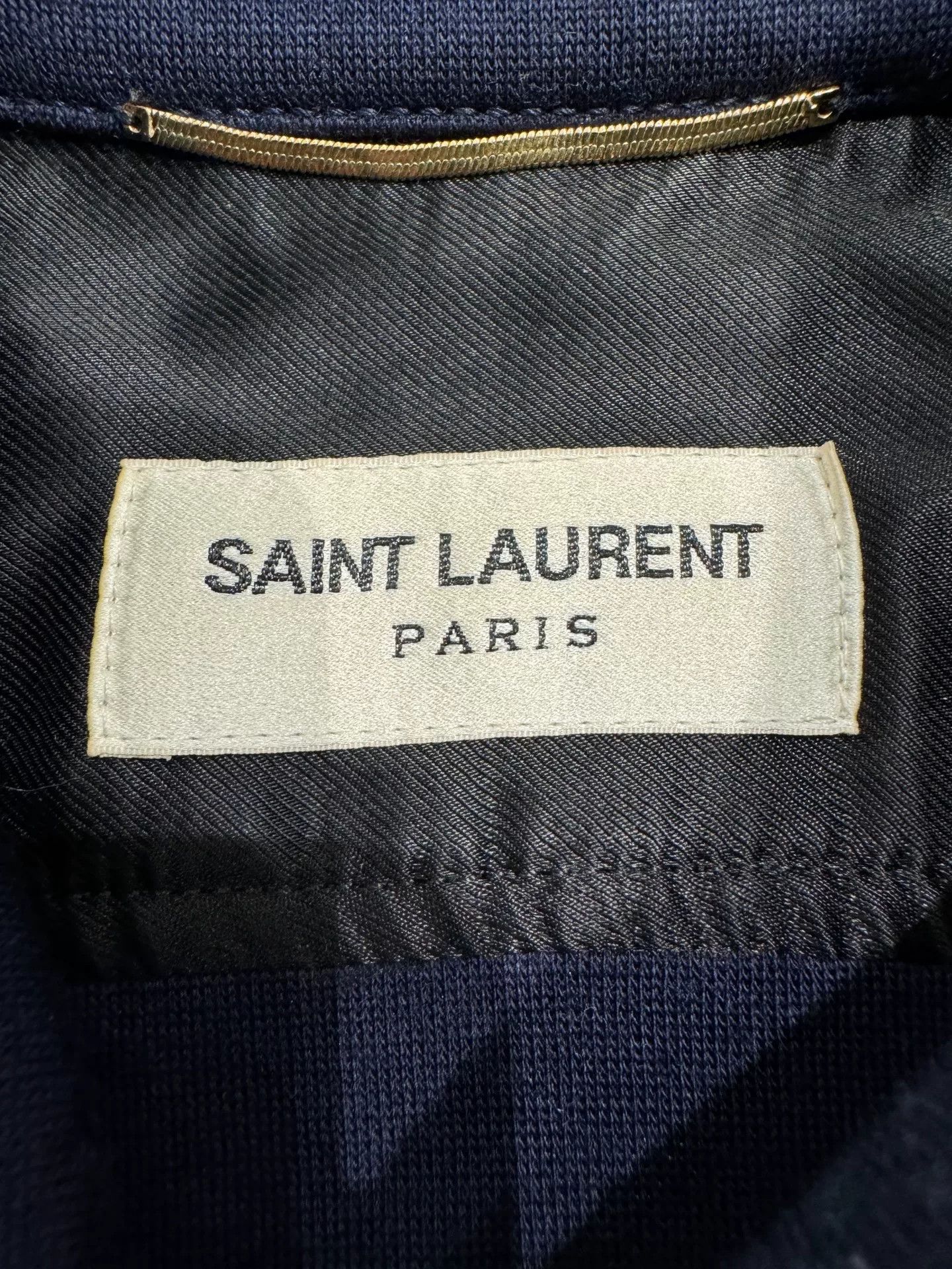 Saint Laurent Paris Saint Laurent Navy Gold Logo Blazer Size S / US 4 / IT 40 - 3 Thumbnail