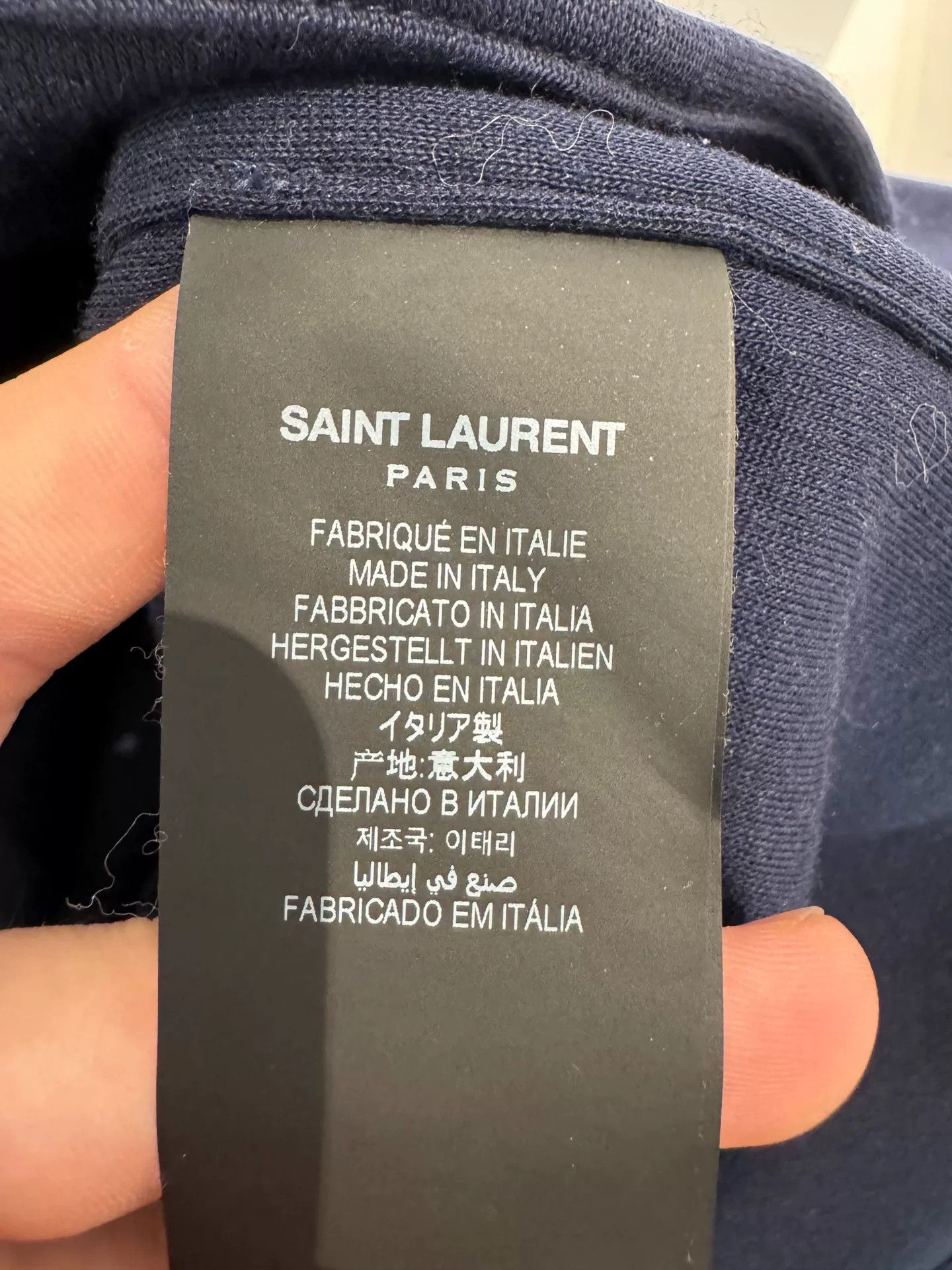 Saint Laurent Paris Saint Laurent Navy Gold Logo Blazer Size S / US 4 / IT 40 - 4 Thumbnail
