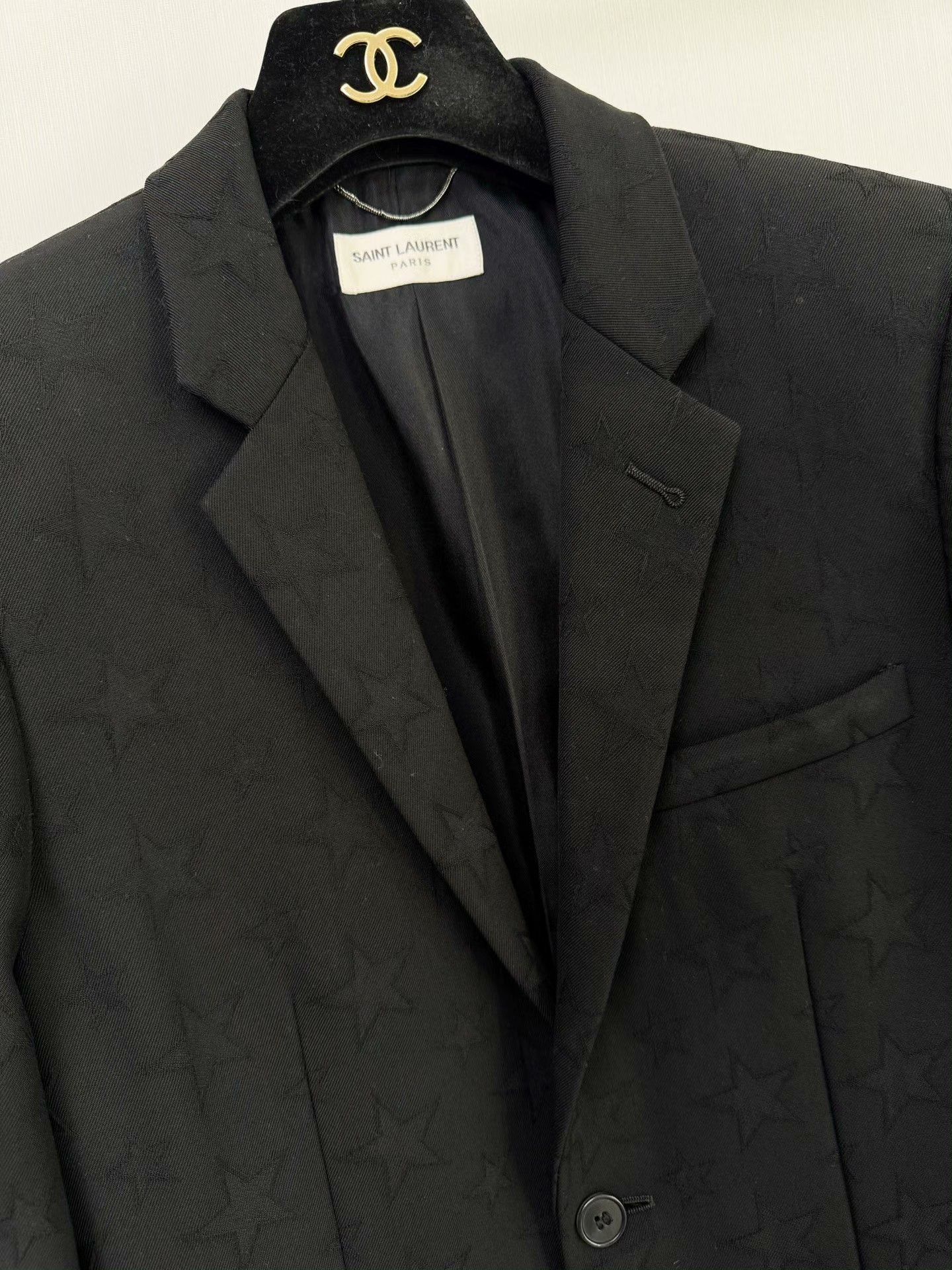 Saint Laurent Paris Saint Laurent Star Pattern Wool Blazer Size US S / EU 44-46 / 1 - 3 Thumbnail