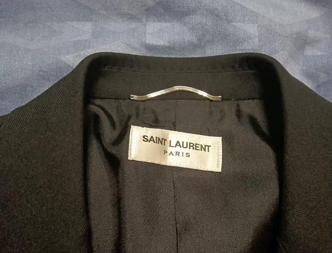 Saint Laurent Paris Saint Laurent Black Smoking Suit Jacket Size US M / EU 48-50 / 2 - 4 Thumbnail