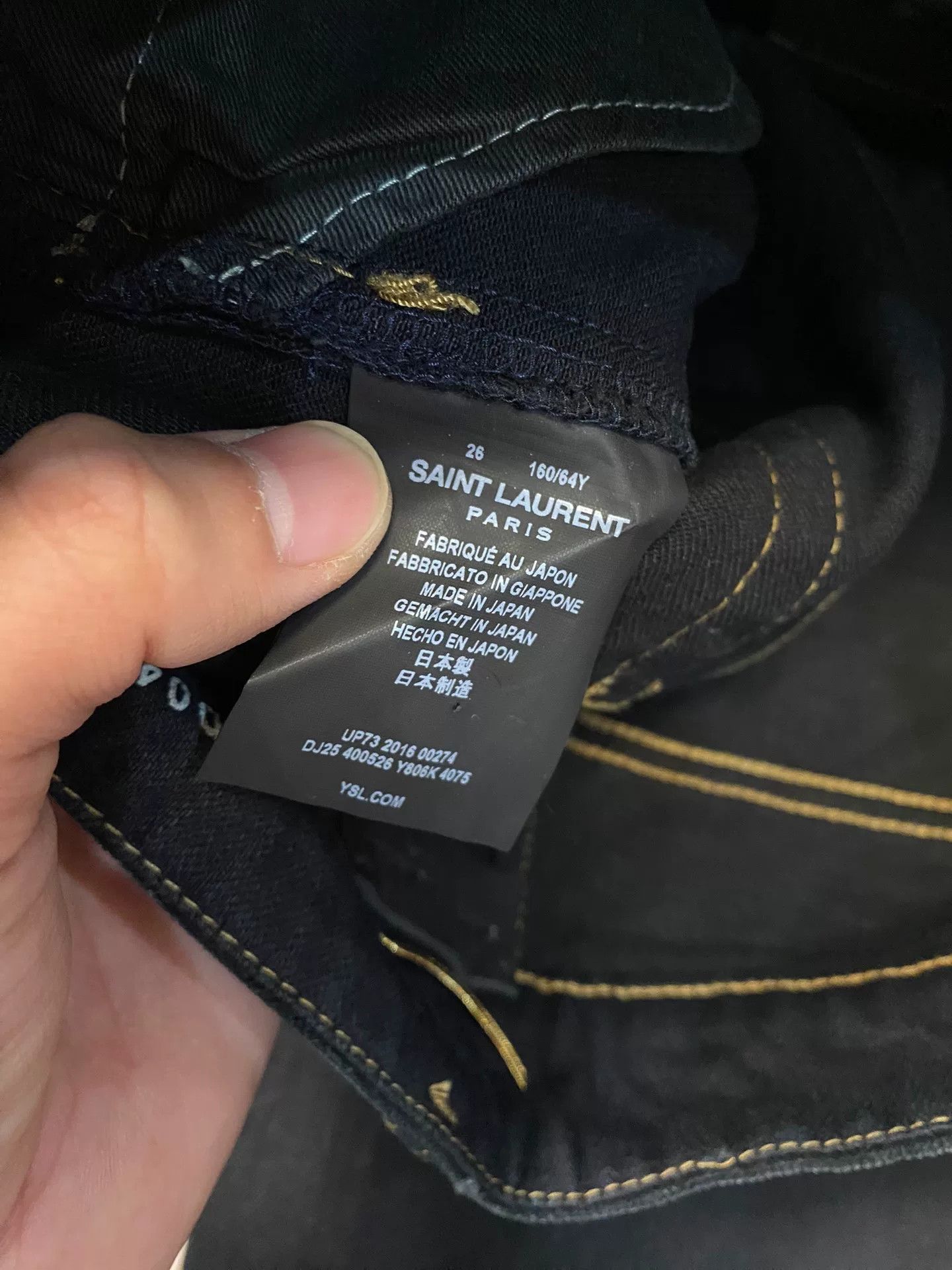 Saint Laurent Paris Saint Laurent Black Distressed Jeans Size 26" / US 2 / IT 38 - 7 Thumbnail