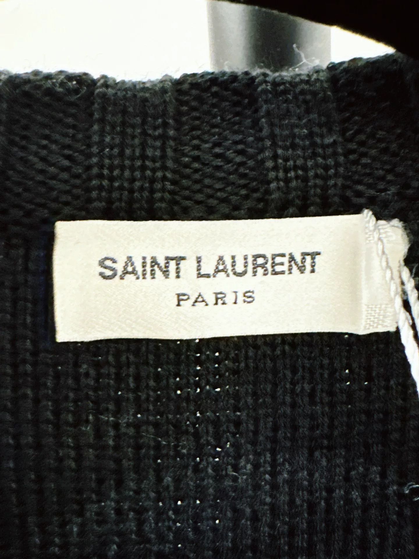 Saint Laurent Paris YSL Black Silver Striped Sweater Size S / US 4 / IT 40 - 3 Thumbnail