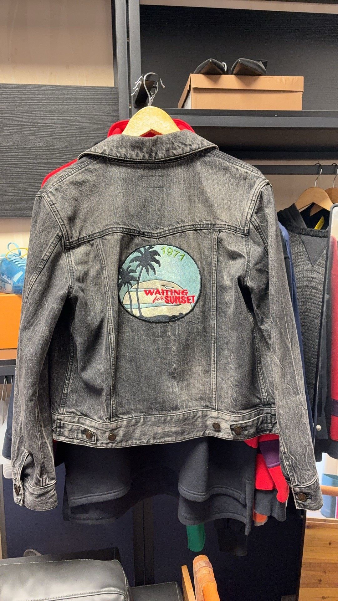 Saint Laurent Paris Saint Laurent 1971 Sunset Embroidery Denim Jacket Size US L / EU 52-54 / 3 - 5 Thumbnail