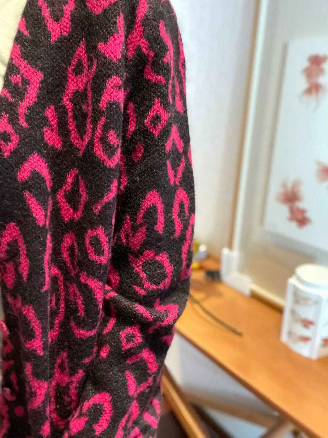Saint Laurent Paris Saint Laurent Paris Pink Leopard Cardigan Size M / US 6-8 / IT 42-44 - 2 Thumbnail