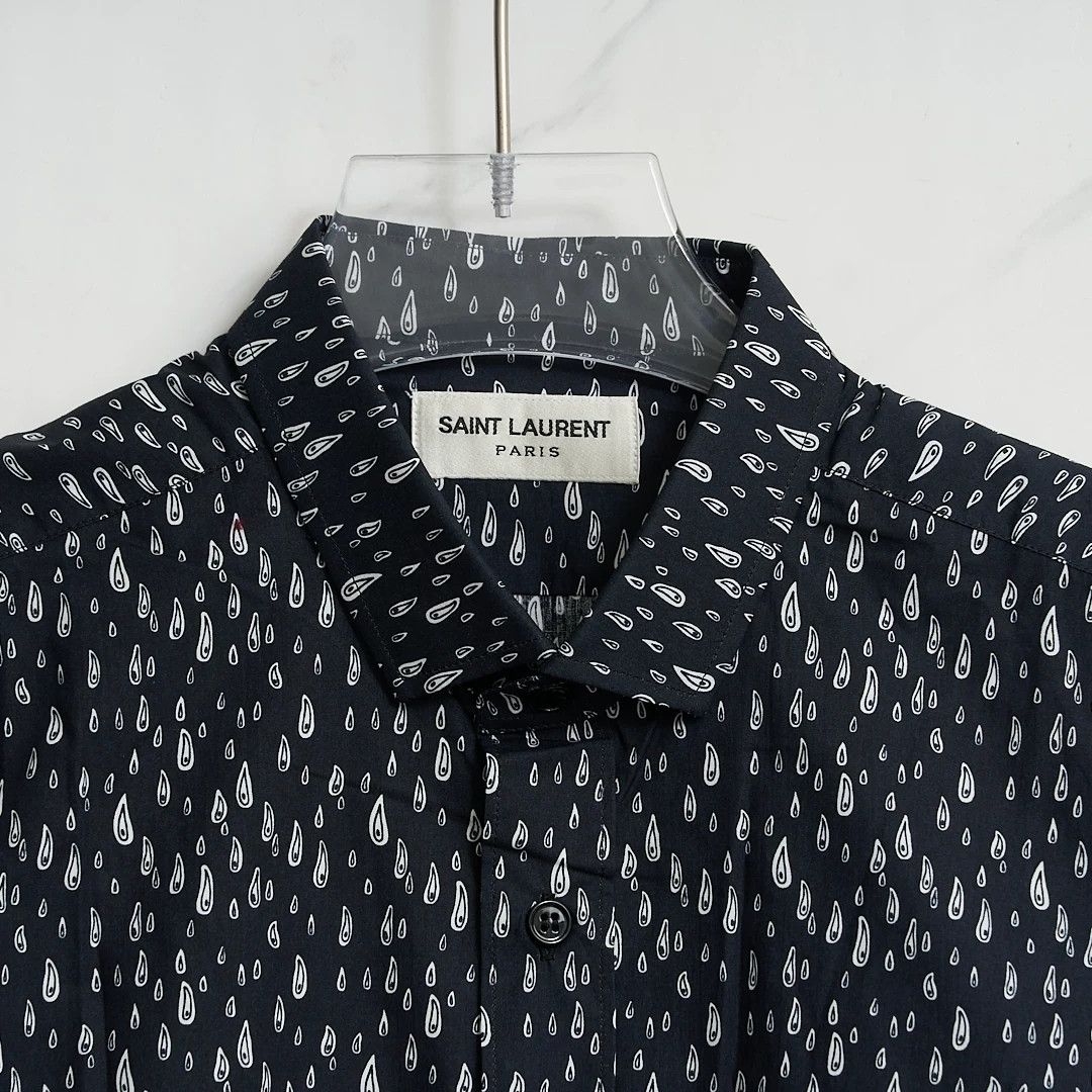 Saint Laurent Paris Saint Laurent Men's Teardrop Pattern Shirt Size US M / EU 48-50 / 2 - 2 Thumbnail