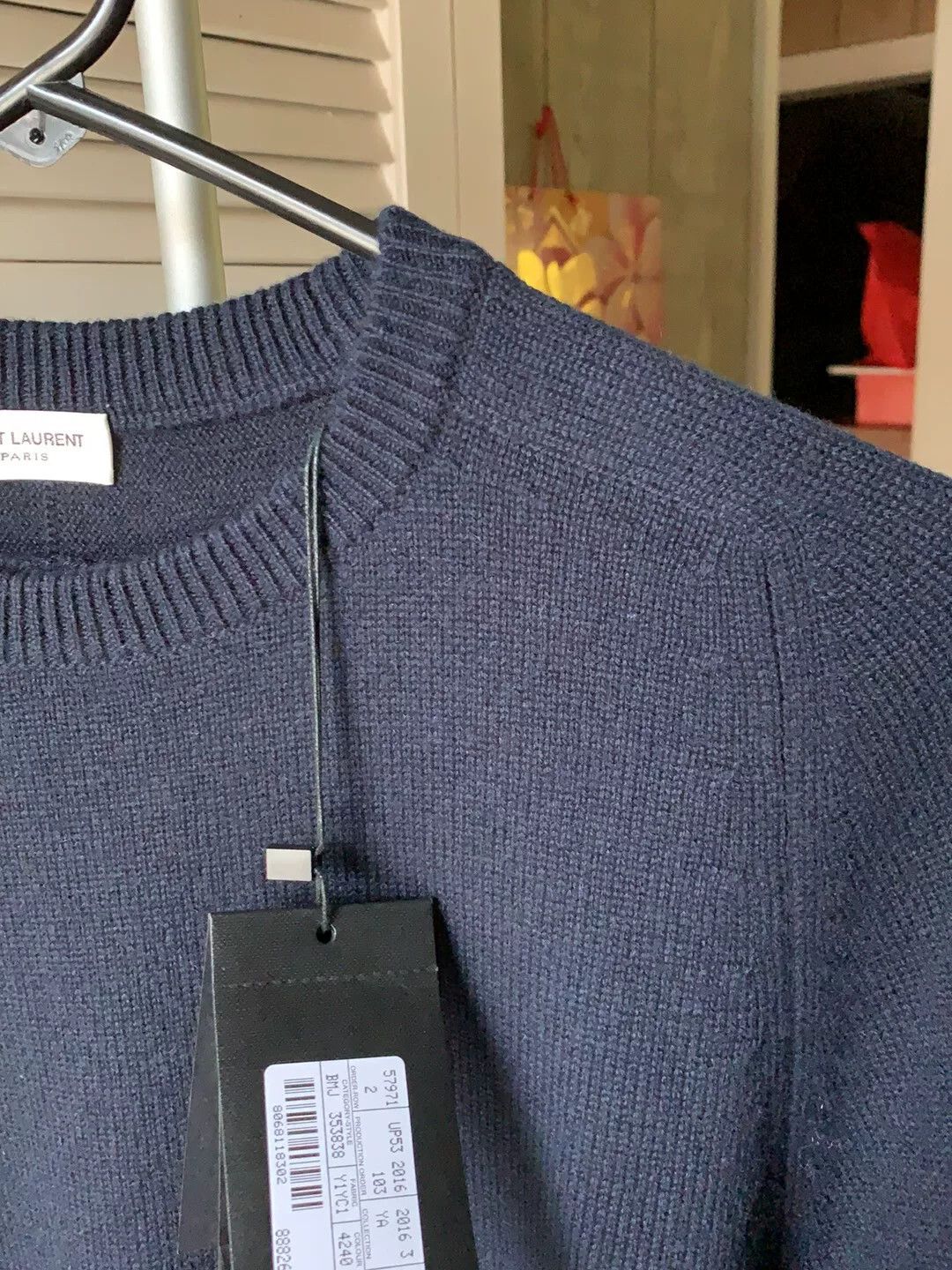 Saint Laurent Paris Saint Laurent Dark Blue Cashmere Sweater Size US S / EU 44-46 / 1 - 4 Thumbnail