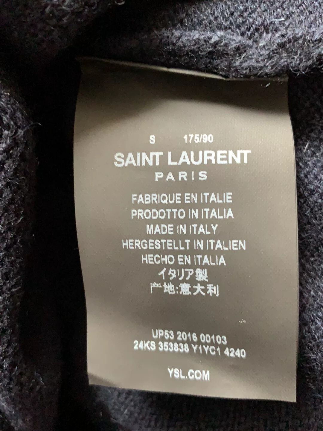 Saint Laurent Paris Saint Laurent Dark Blue Cashmere Sweater Size US S / EU 44-46 / 1 - 3 Thumbnail